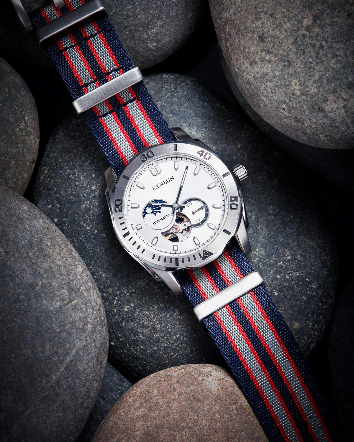 BINLUN Cinturini per Orologi in Nylon Ricambio Multicolore Balistico Premium con Nero/Argento Fibbia in Acciaio Inossidabile per Uomo Donna 18mm 20mm 22mm 24mm (Nuova Versione) - immagine 4