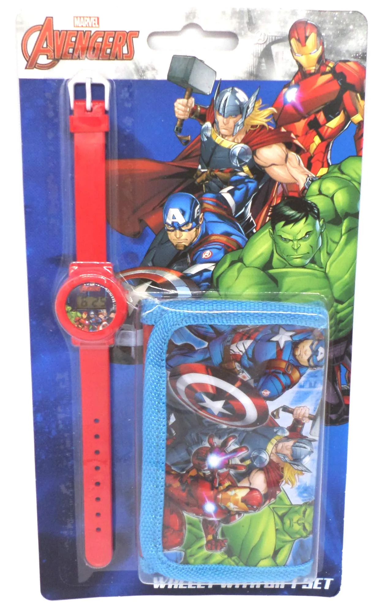 TDL Marvel Avengers Set Regalo Orologio + Portafoglio - Licenza Ufficiale -Watch & Wallet - immagine 1