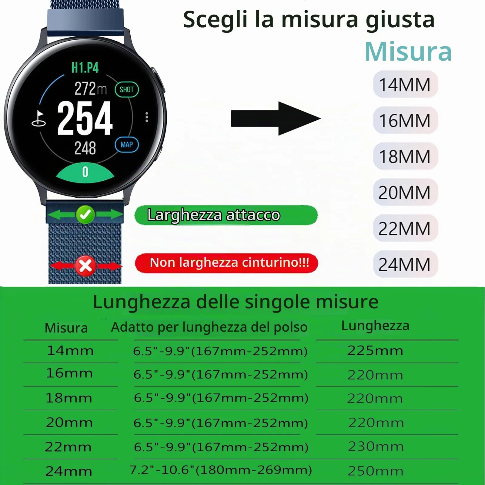 LYYLTX Cinturino per Orologio Maglia Cinturino Metallo In Acciaio Inossidabile Maglia Bracciale Sgancio Rapido Regolabili Cinturini Per Uomo Donna 14mm 16mm 18mm 20mm 22mm 24mm - immagine 3