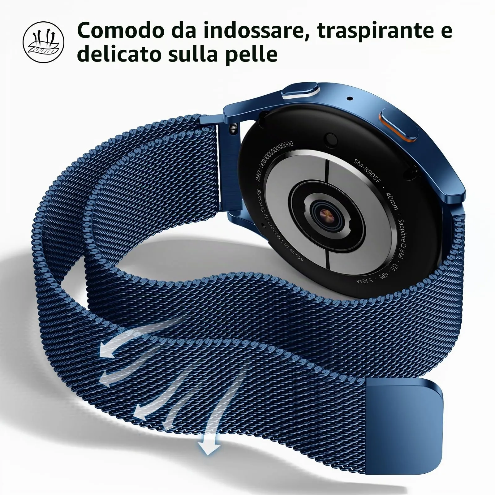 LYYLTX Cinturino per Orologio Maglia Cinturino Metallo In Acciaio Inossidabile Maglia Bracciale Sgancio Rapido Regolabili Cinturini Per Uomo Donna 14mm 16mm 18mm 20mm 22mm 24mm - immagine 4