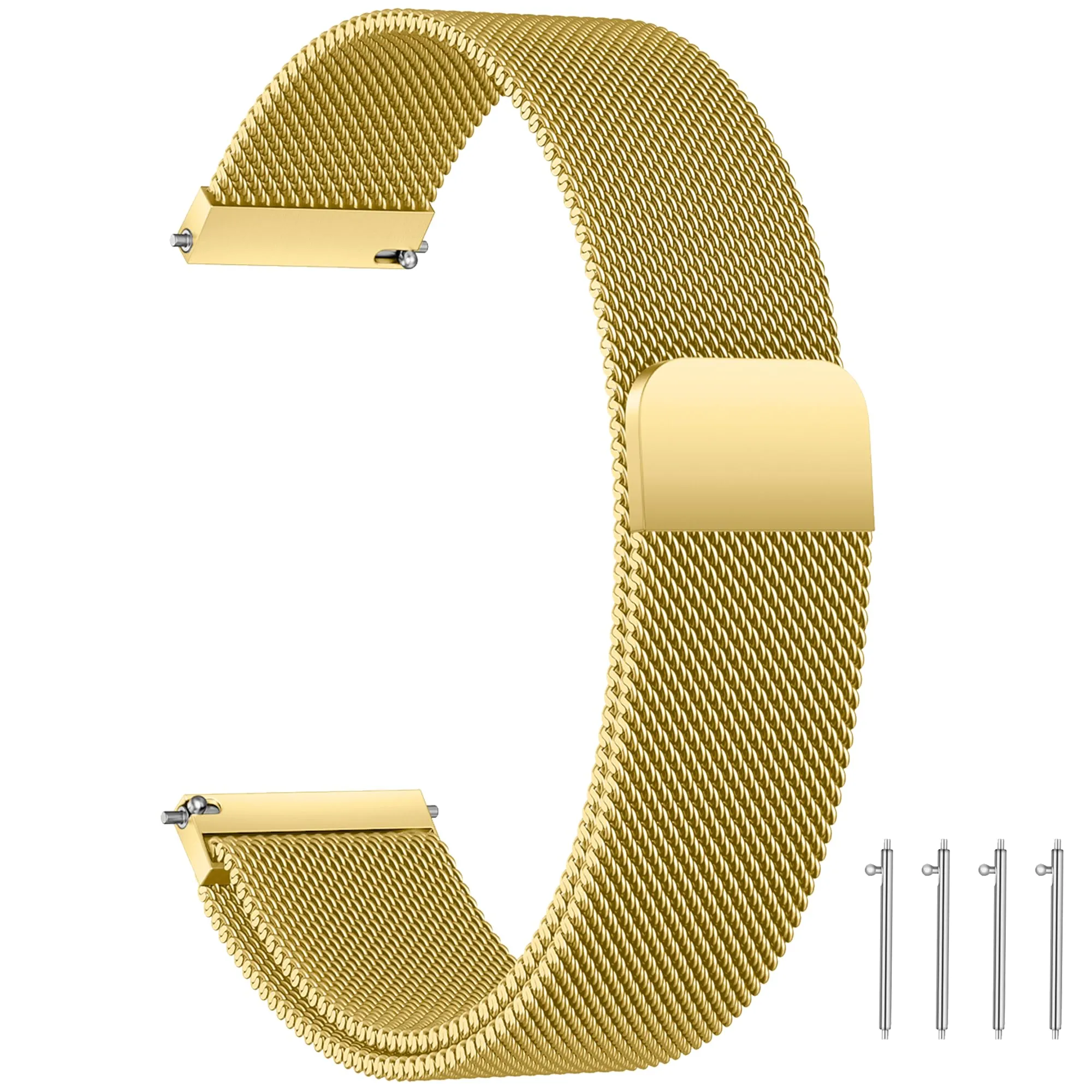 LYYLTX Cinturino per Orologio Maglia Cinturino Metallo In Acciaio Inossidabile Maglia Bracciale Sgancio Rapido Regolabili Cinturini Per Uomo Donna 14mm 16mm 18mm 20mm 22mm 24mm - immagine 1