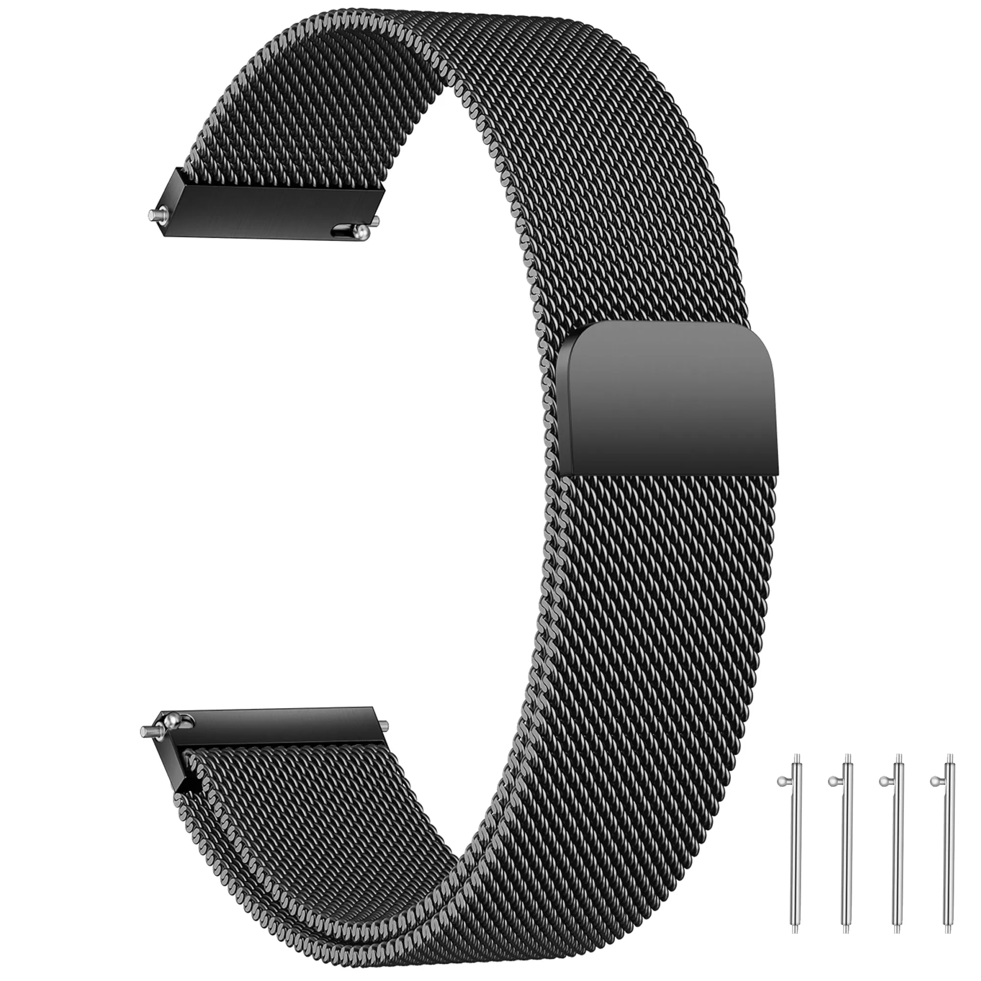 LYYLTX Cinturino per Orologio Maglia Cinturino Metallo In Acciaio Inossidabile Maglia Bracciale Sgancio Rapido Regolabili Cinturini Per Uomo Donna 14mm 16mm 18mm 20mm 22mm 24mm - immagine 1