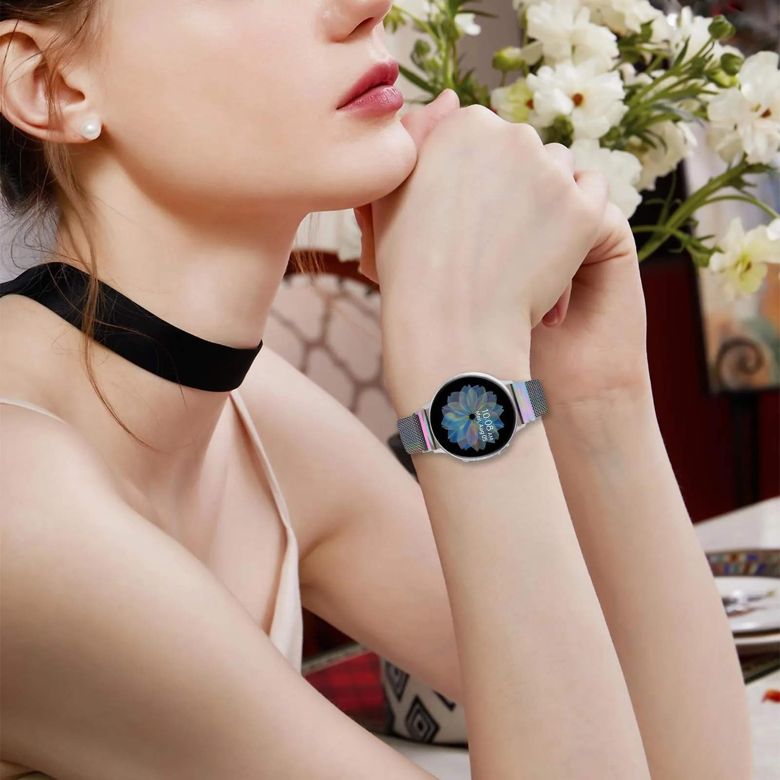 LYYLTX Cinturino per Orologio Maglia Cinturino Metallo In Acciaio Inossidabile Maglia Bracciale Sgancio Rapido Regolabili Cinturini Per Uomo Donna 14mm 16mm 18mm 20mm 22mm 24mm - immagine 6