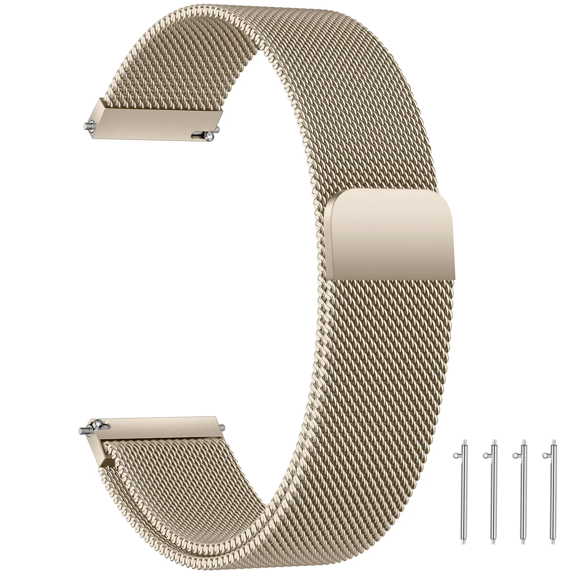LYYLTX Cinturino per Orologio Maglia Cinturino Metallo In Acciaio Inossidabile Maglia Bracciale Sgancio Rapido Regolabili Cinturini Per Uomo Donna 14mm 16mm 18mm 20mm 22mm 24mm - immagine 1