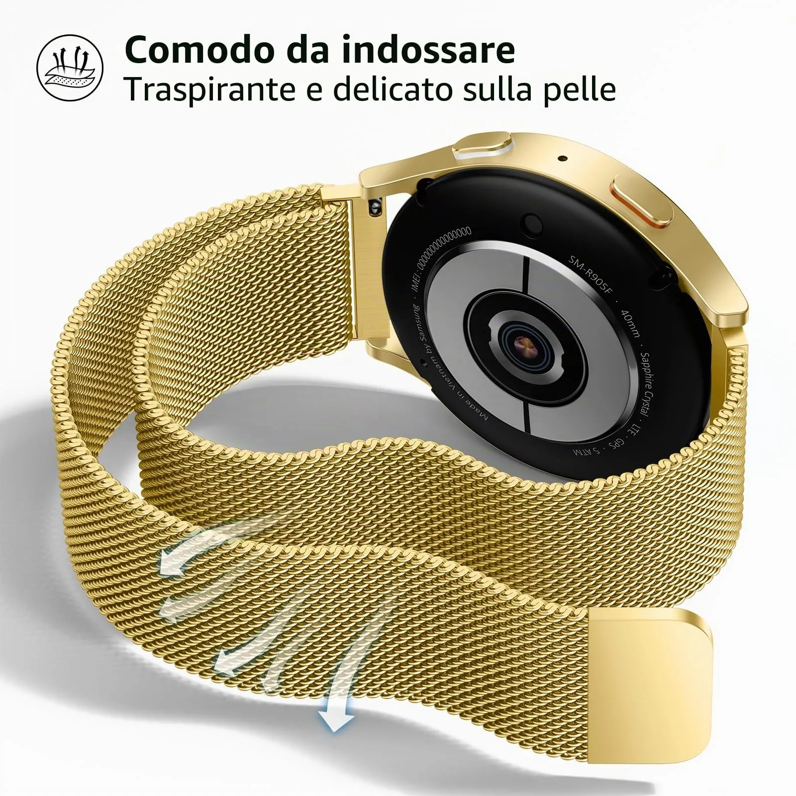 LYYLTX Cinturino per Orologio Maglia Cinturino Metallo In Acciaio Inossidabile Maglia Bracciale Sgancio Rapido Regolabili Cinturini Per Uomo Donna 14mm 16mm 18mm 20mm 22mm 24mm - immagine 4