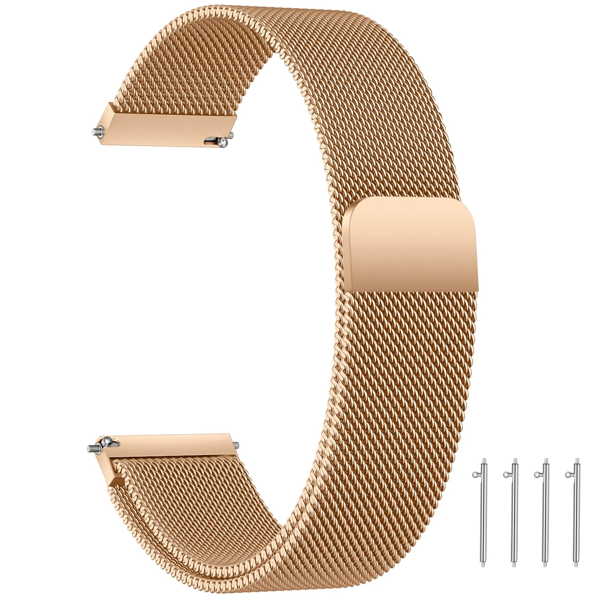 LYYLTX Cinturino per Orologio Maglia Cinturino Metallo In Acciaio Inossidabile Maglia Bracciale Sgancio Rapido Regolabili Cinturini Per Uomo Donna 14mm 16mm 18mm 20mm 22mm 24mm - immagine 1