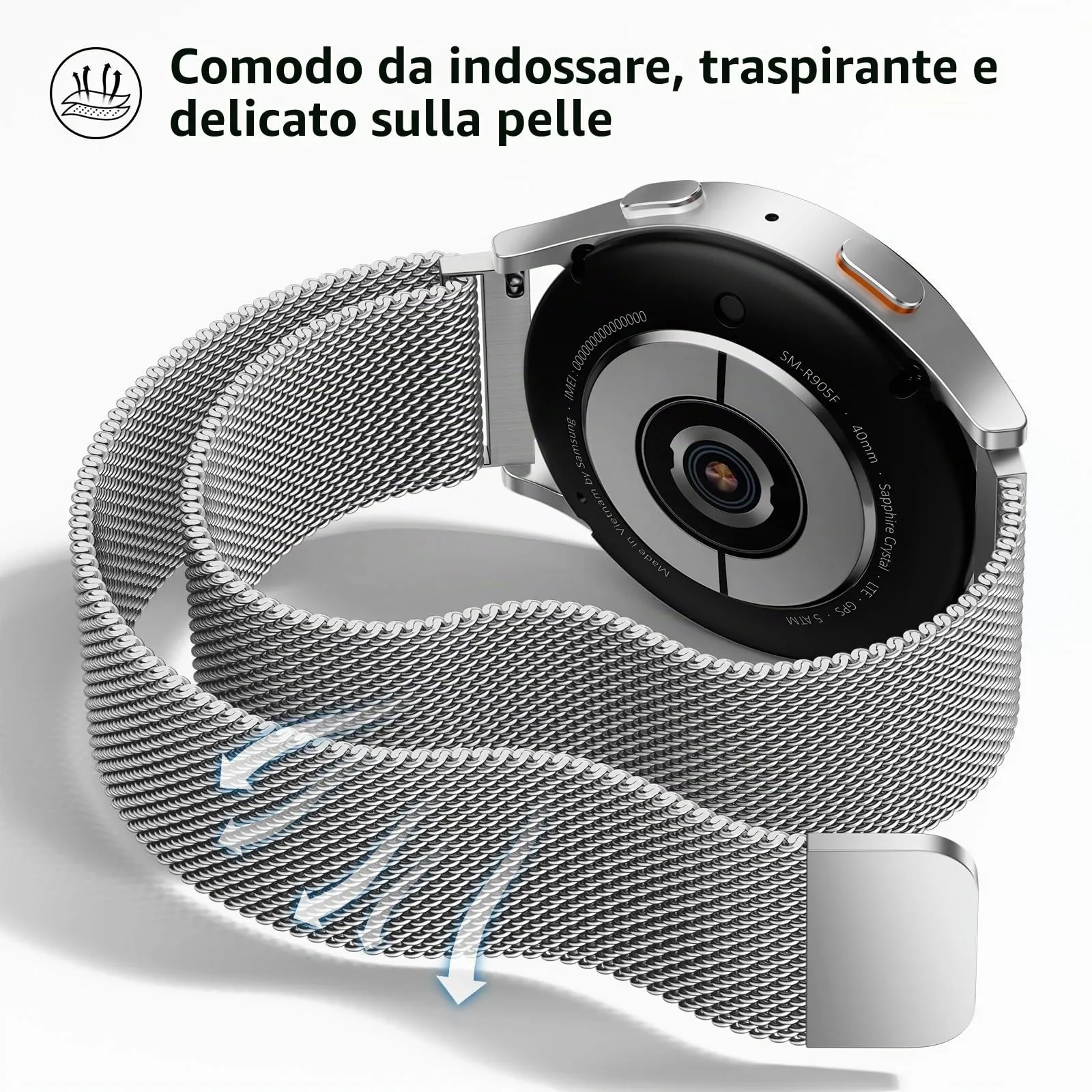 LYYLTX Cinturino per Orologio Maglia Cinturino Metallo In Acciaio Inossidabile Maglia Bracciale Sgancio Rapido Regolabili Cinturini Per Uomo Donna 14mm 16mm 18mm 20mm 22mm 24mm - immagine 4