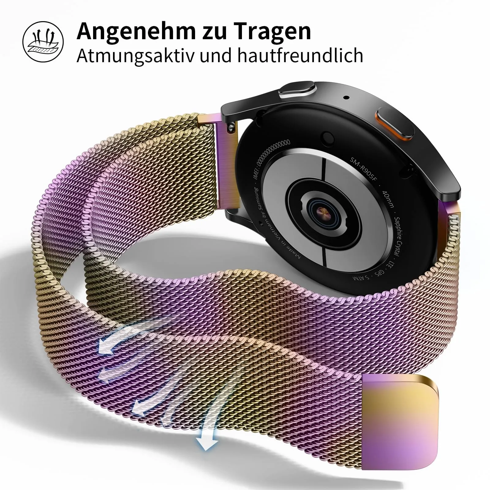 LYYLTX Cinturino per Orologio Maglia Cinturino Metallo In Acciaio Inossidabile Maglia Bracciale Sgancio Rapido Regolabili Cinturini Per Uomo Donna 14mm 16mm 18mm 20mm 22mm 24mm - immagine 4