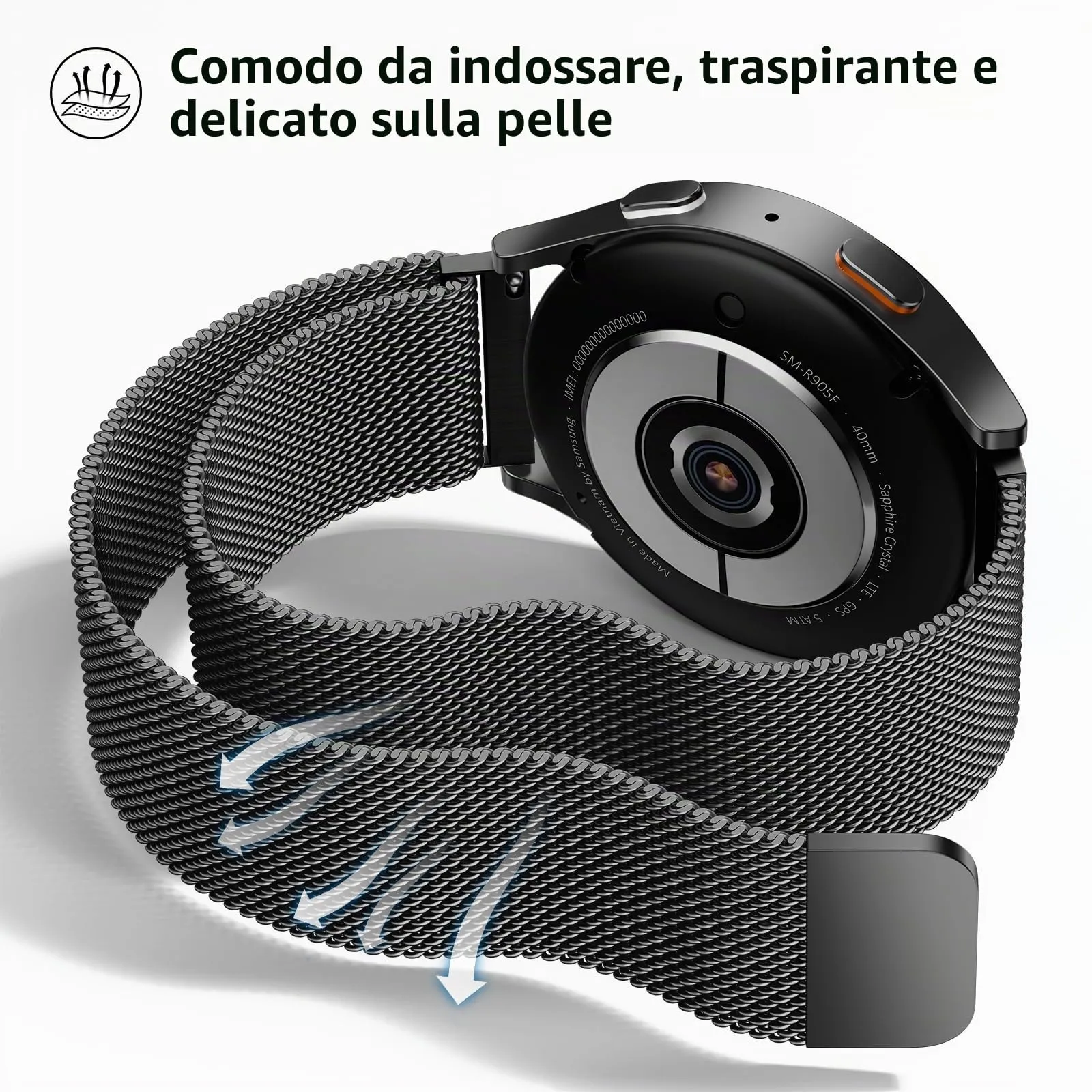 LYYLTX Cinturino per Orologio Maglia Cinturino Metallo In Acciaio Inossidabile Maglia Bracciale Sgancio Rapido Regolabili Cinturini Per Uomo Donna 14mm 16mm 18mm 20mm 22mm 24mm - immagine 4
