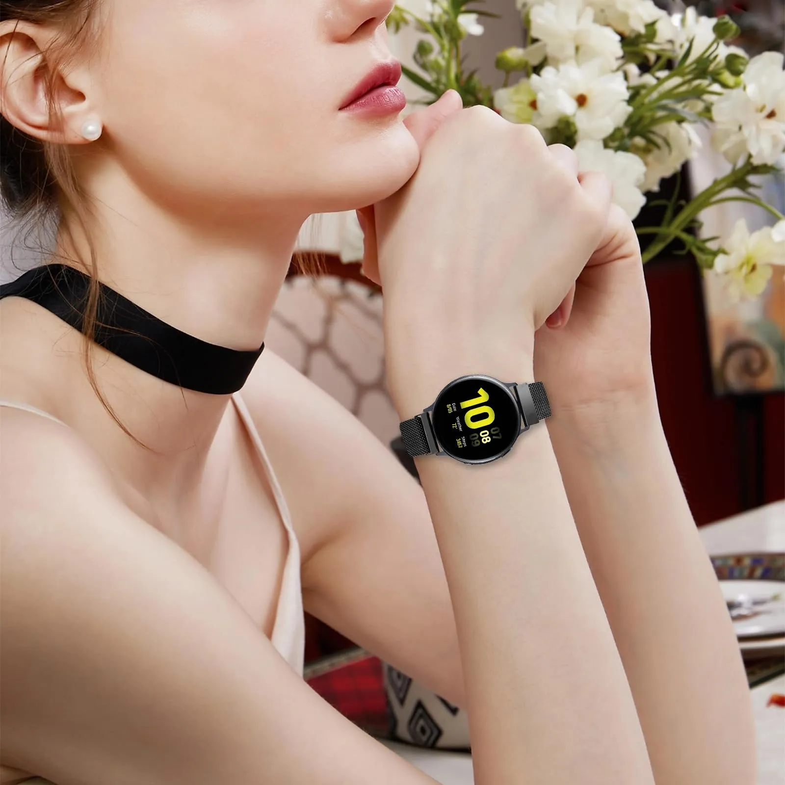 LYYLTX Cinturino per Orologio Maglia Cinturino Metallo In Acciaio Inossidabile Maglia Bracciale Sgancio Rapido Regolabili Cinturini Per Uomo Donna 14mm 16mm 18mm 20mm 22mm 24mm - immagine 7