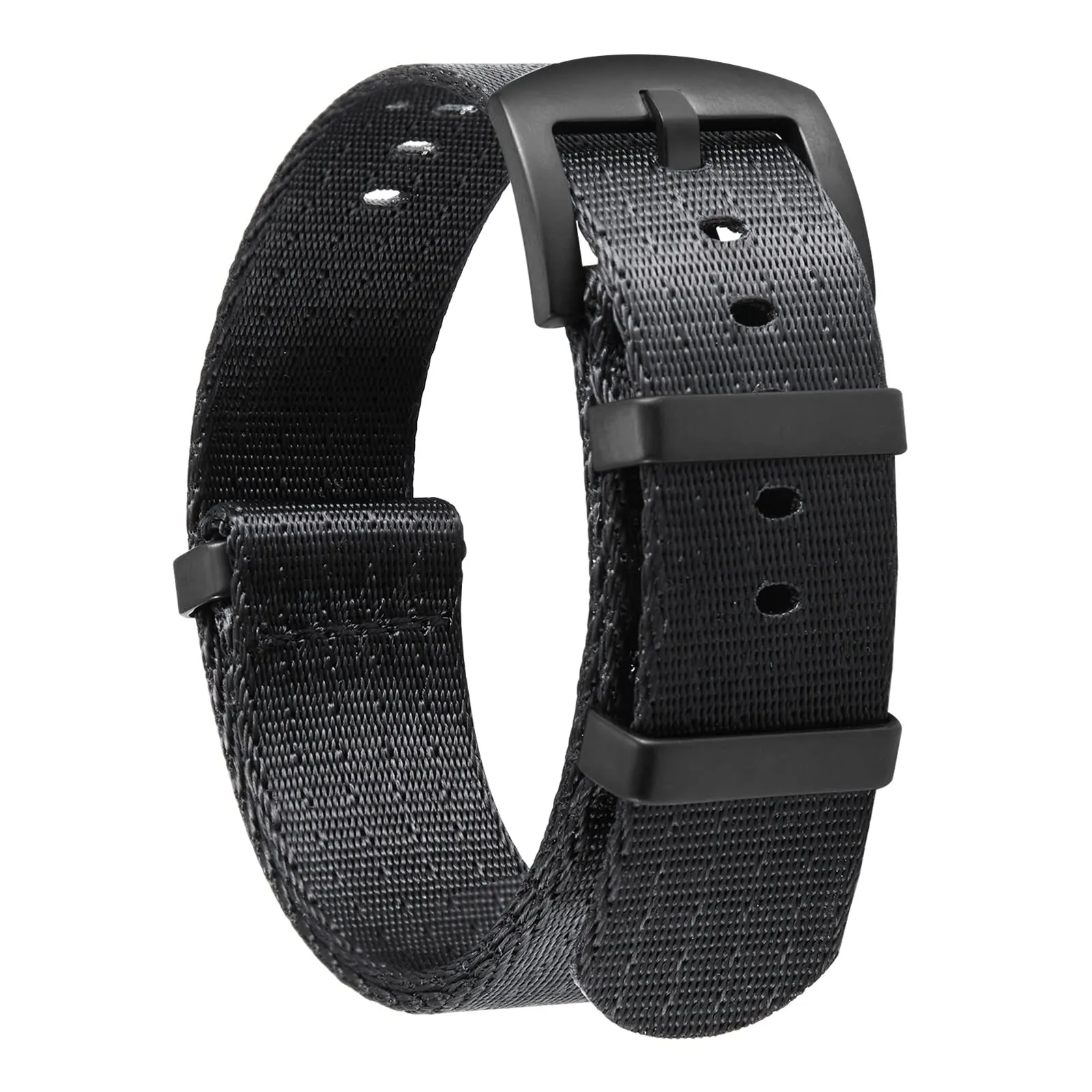 BINLUN Cinturini per Orologi in Nylon Ricambio Multicolore Balistico Premium con Nero/Argento Fibbia in Acciaio Inossidabile per Uomo Donna 18mm 20mm 22mm 24mm (Nuova Versione) - immagine 1