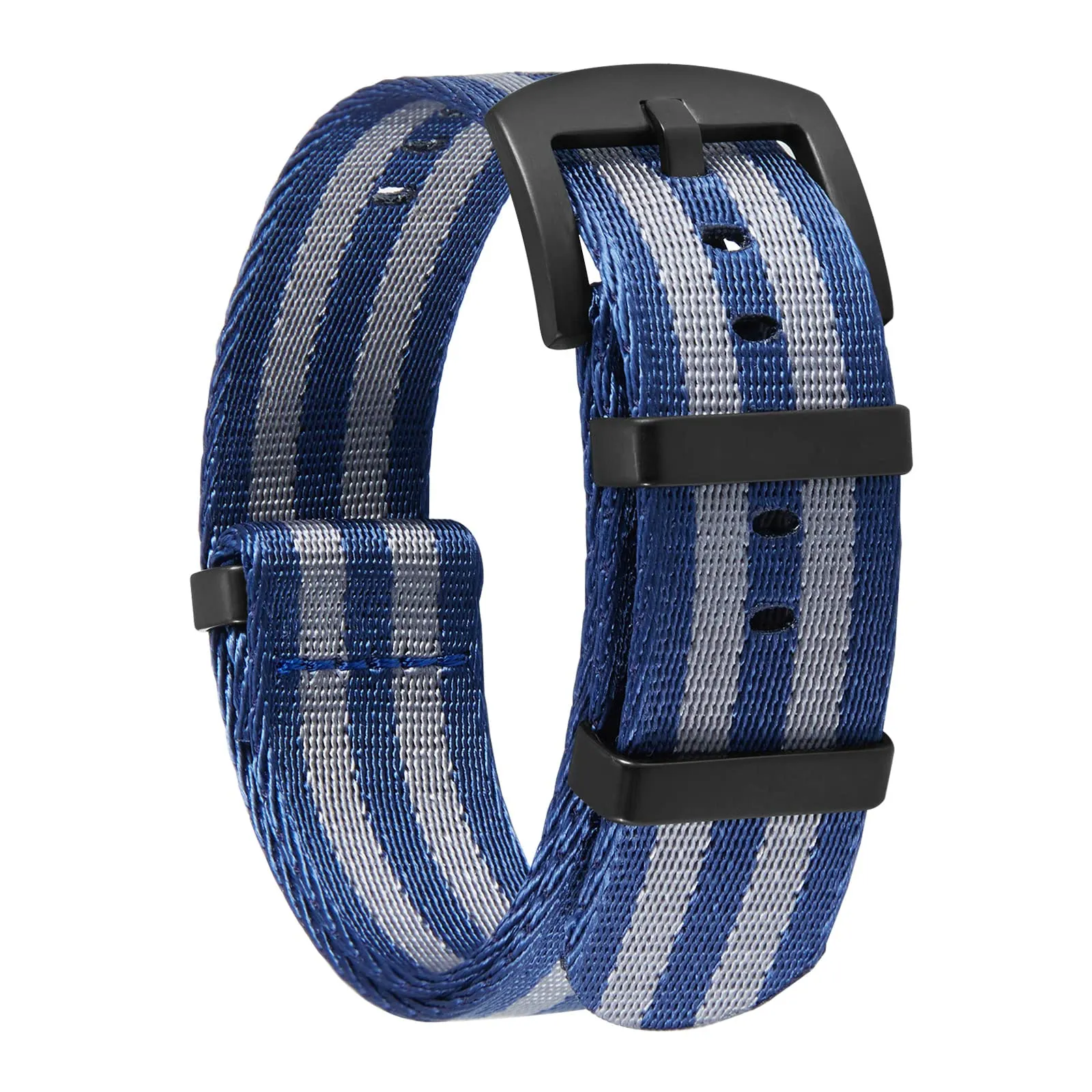 BINLUN Cinturini per Orologi in Nylon Ricambio Multicolore Balistico Premium con Nero/Argento Fibbia in Acciaio Inossidabile per Uomo Donna 18mm 20mm 22mm 24mm (Nuova Versione) - immagine 1
