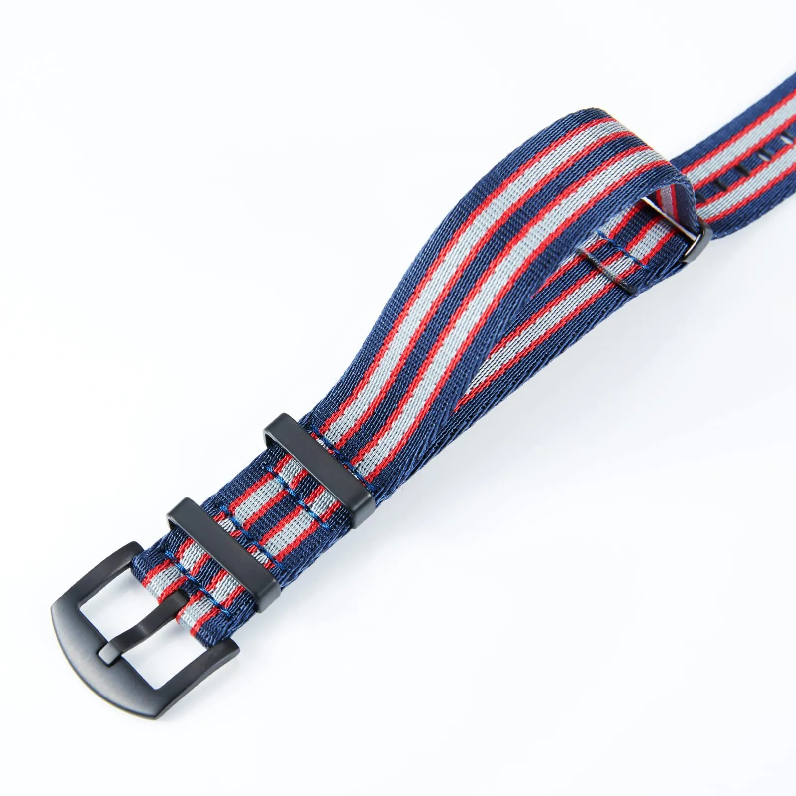 BINLUN Cinturini per Orologi in Nylon Ricambio Multicolore Balistico Premium con Nero/Argento Fibbia in Acciaio Inossidabile per Uomo Donna 18mm 20mm 22mm 24mm (Nuova Versione) - immagine 2