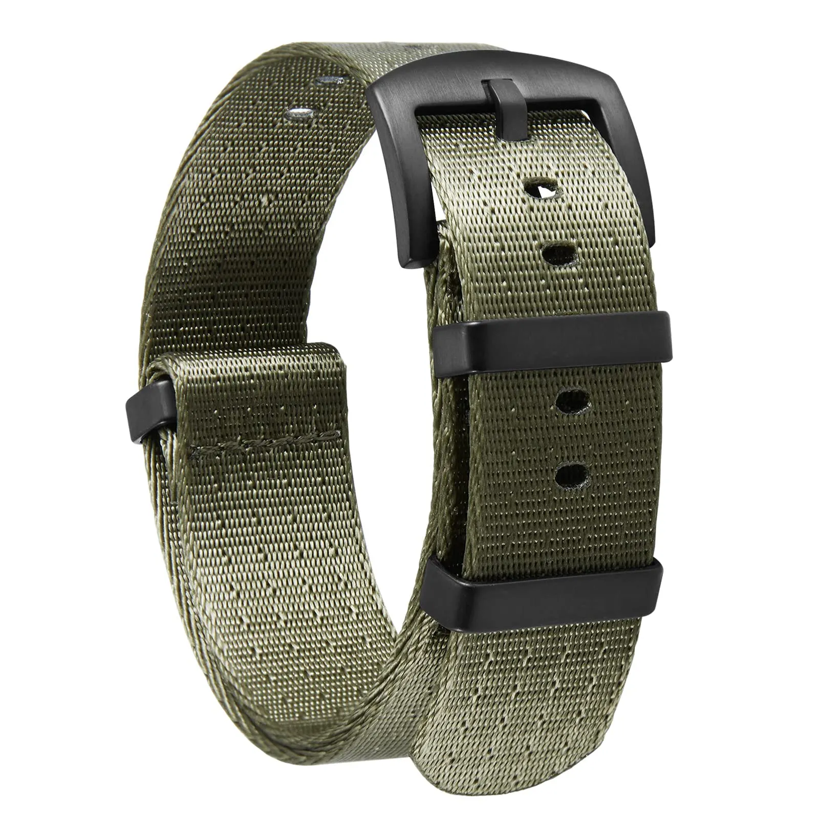 BINLUN Cinturini per Orologi in Nylon Ricambio Multicolore Balistico Premium con Nero/Argento Fibbia in Acciaio Inossidabile per Uomo Donna 18mm 20mm 22mm 24mm (Nuova Versione) - immagine 1