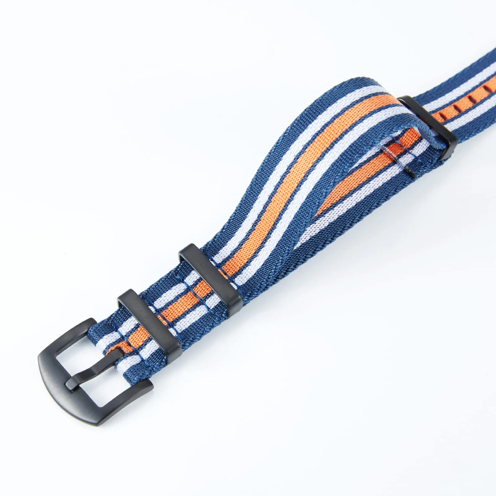 BINLUN Cinturini per Orologi in Nylon Ricambio Multicolore Balistico Premium con Nero/Argento Fibbia in Acciaio Inossidabile per Uomo Donna 18mm 20mm 22mm 24mm (Nuova Versione) - immagine 2