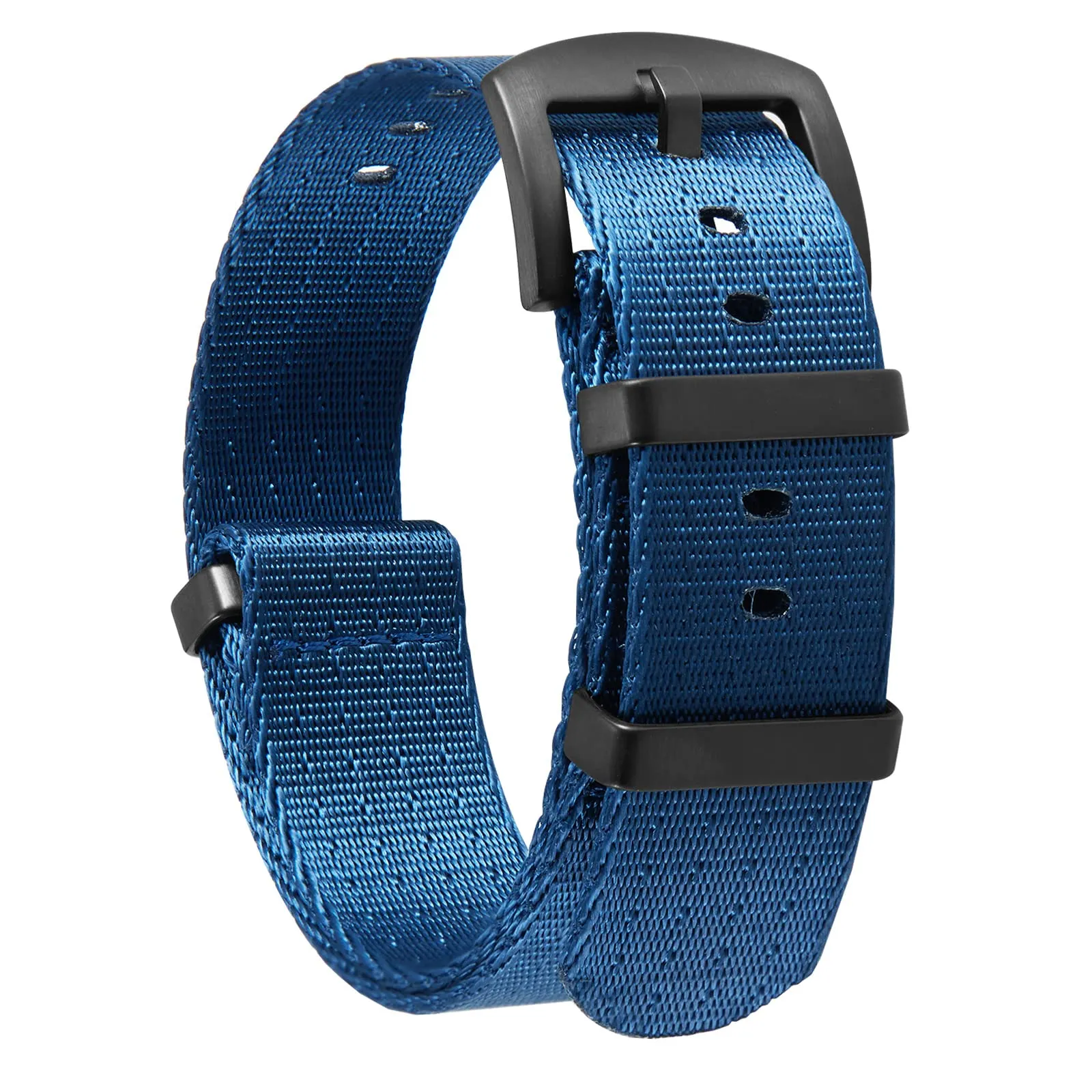 BINLUN Cinturini per Orologi in Nylon Ricambio Multicolore Balistico Premium con Nero/Argento Fibbia in Acciaio Inossidabile per Uomo Donna 18mm 20mm 22mm 24mm (Nuova Versione) - immagine 1
