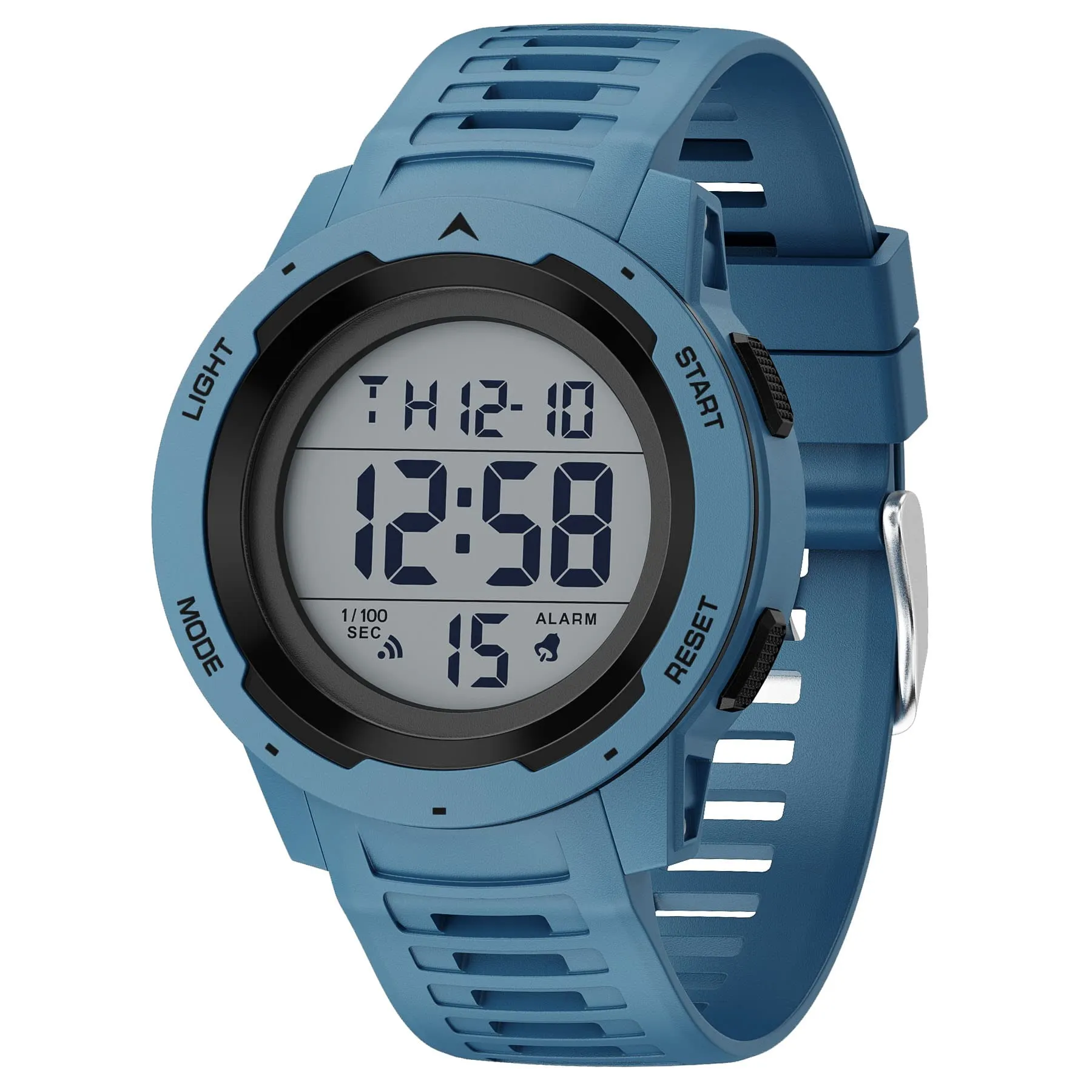 GOLDEN HOUR Gli Orologio Uomo Impermeabilizzano lo Sport di Digital Guarda lo Stile Militare Dell'esposizione di Lettura Dacile Dello Schermo Con la Cinghia - Blu - immagine 2