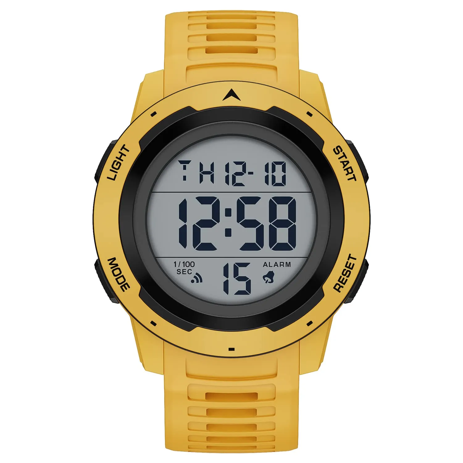 GOLDEN HOUR Gli Orologio Uomo Impermeabilizzano lo Sport di Digital Guarda lo Stile Militare Dell'esposizione di Lettura Dacile Dello Schermo Con la Cinghia - Giallo - immagine 1