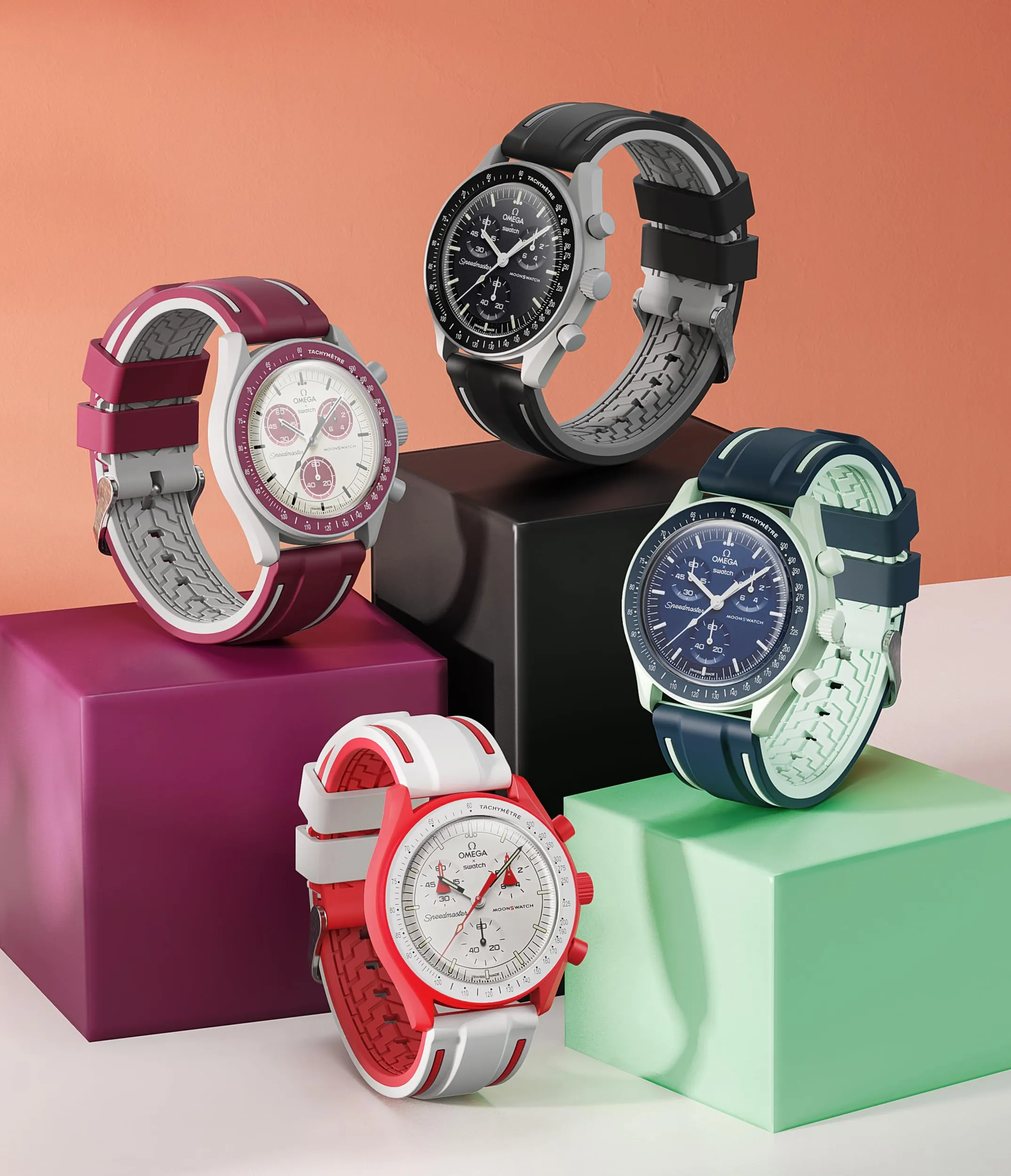 Cinturino per Omega x Swatch MoonSwatch/Rolex Orologio/SEIKO Orologio 20mm,Rilascio Rapido Cinturino in silicone di ricambio per orologio Omega X Swatch Moonswatch Speedmaster (Bianco) - immagine 8
