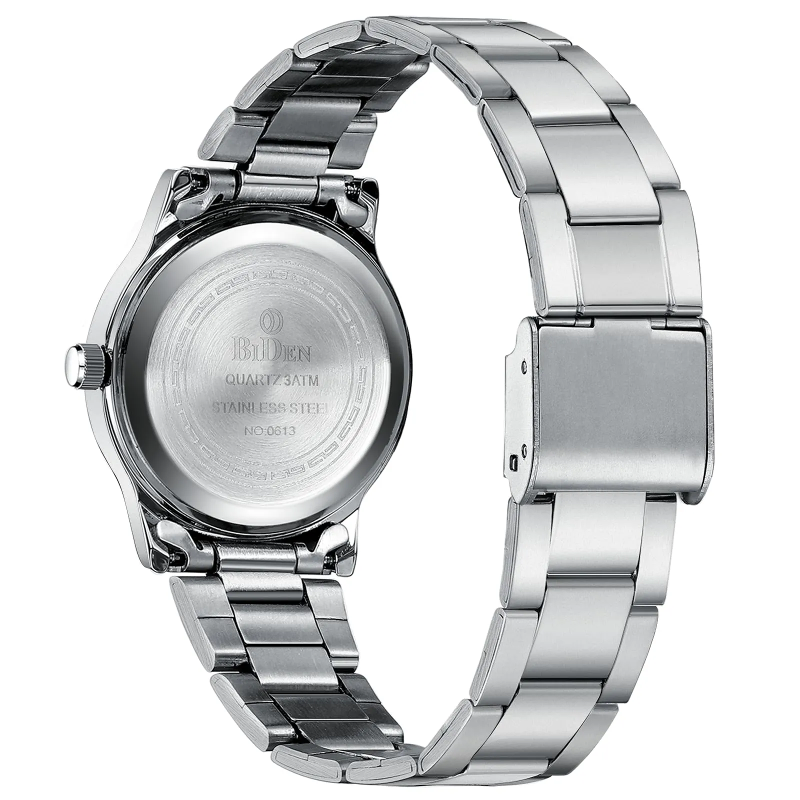 LN LENQIN Orologio Uomo Acciaio Inox Analogico Quarzo Impermeabile Datario - immagine 2