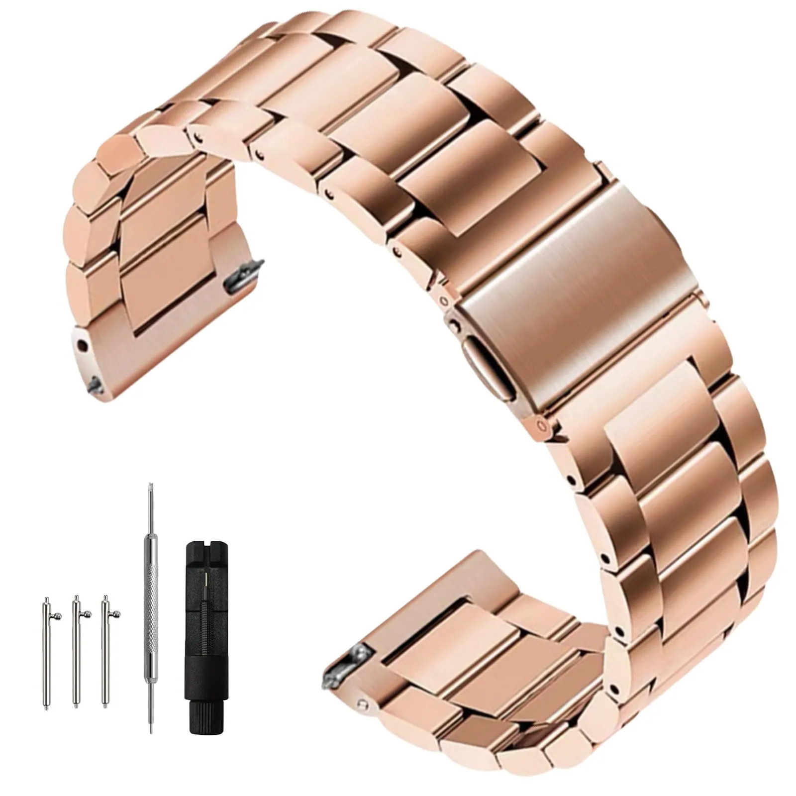 Nizonlaie Cinturini per Orologio Cinturino in Acciaio Inossidabile 14mm 16mm 18mm 20mm 22mm 24mm Cinturino Orologio in Metallo Bracciale Cinturini di Ricambio per Smartwatch per Uomo e Donna - immagine 1