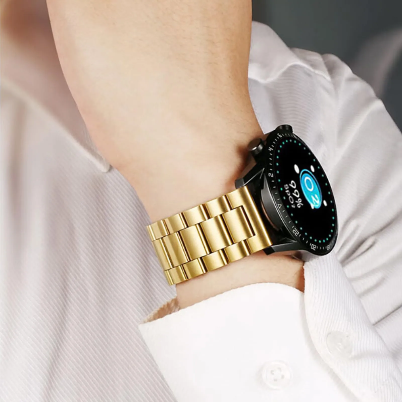 Nizonlaie Cinturini per Orologio Cinturino in Acciaio Inossidabile 14mm 16mm 18mm 20mm 22mm 24mm Cinturino Orologio in Metallo Bracciale Cinturini di Ricambio per Smartwatch per Uomo e Donna - immagine 3