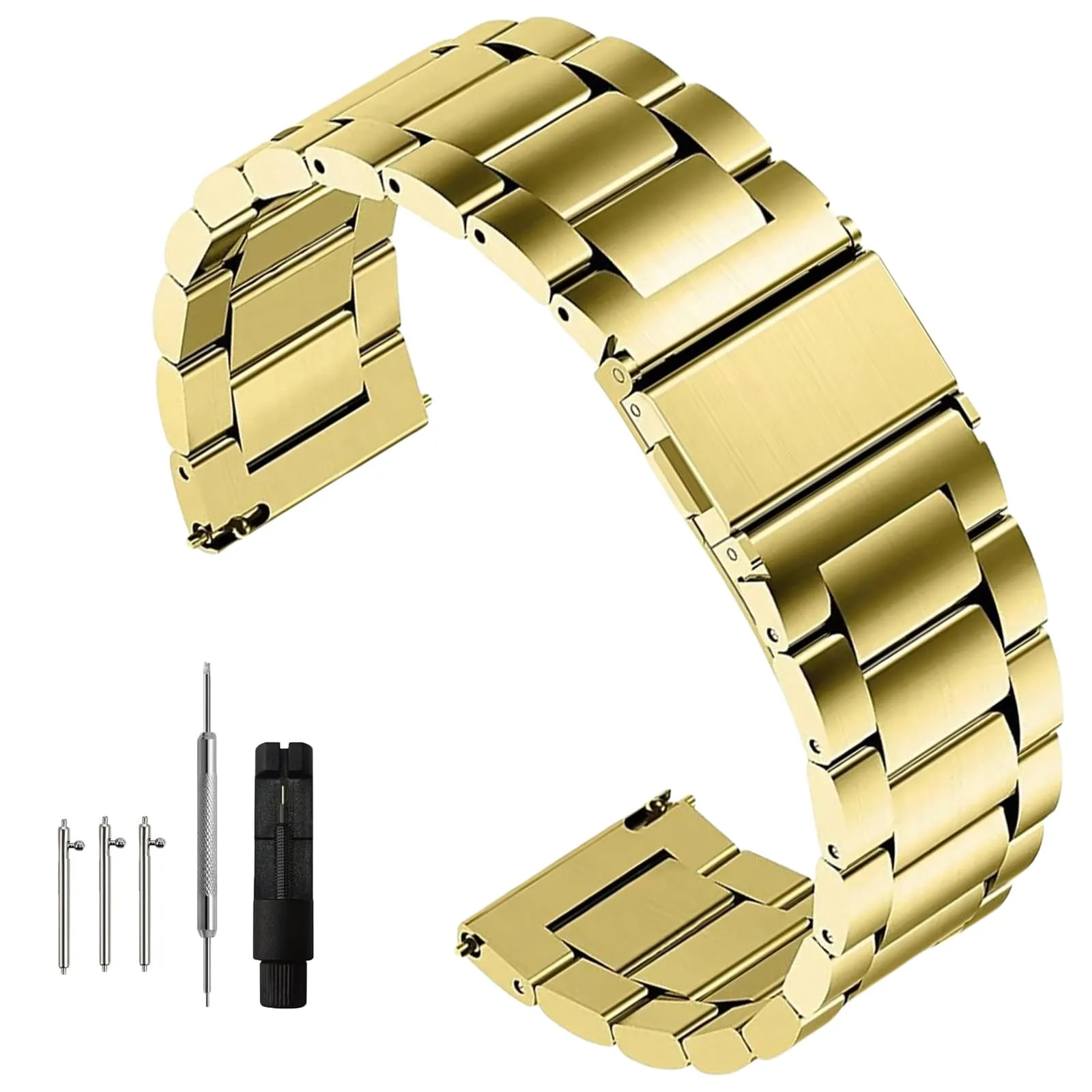 Nizonlaie Cinturini per Orologio Cinturino in Acciaio Inossidabile 14mm 16mm 18mm 20mm 22mm 24mm Cinturino Orologio in Metallo Bracciale Cinturini di Ricambio per Smartwatch per Uomo e Donna - immagine 1