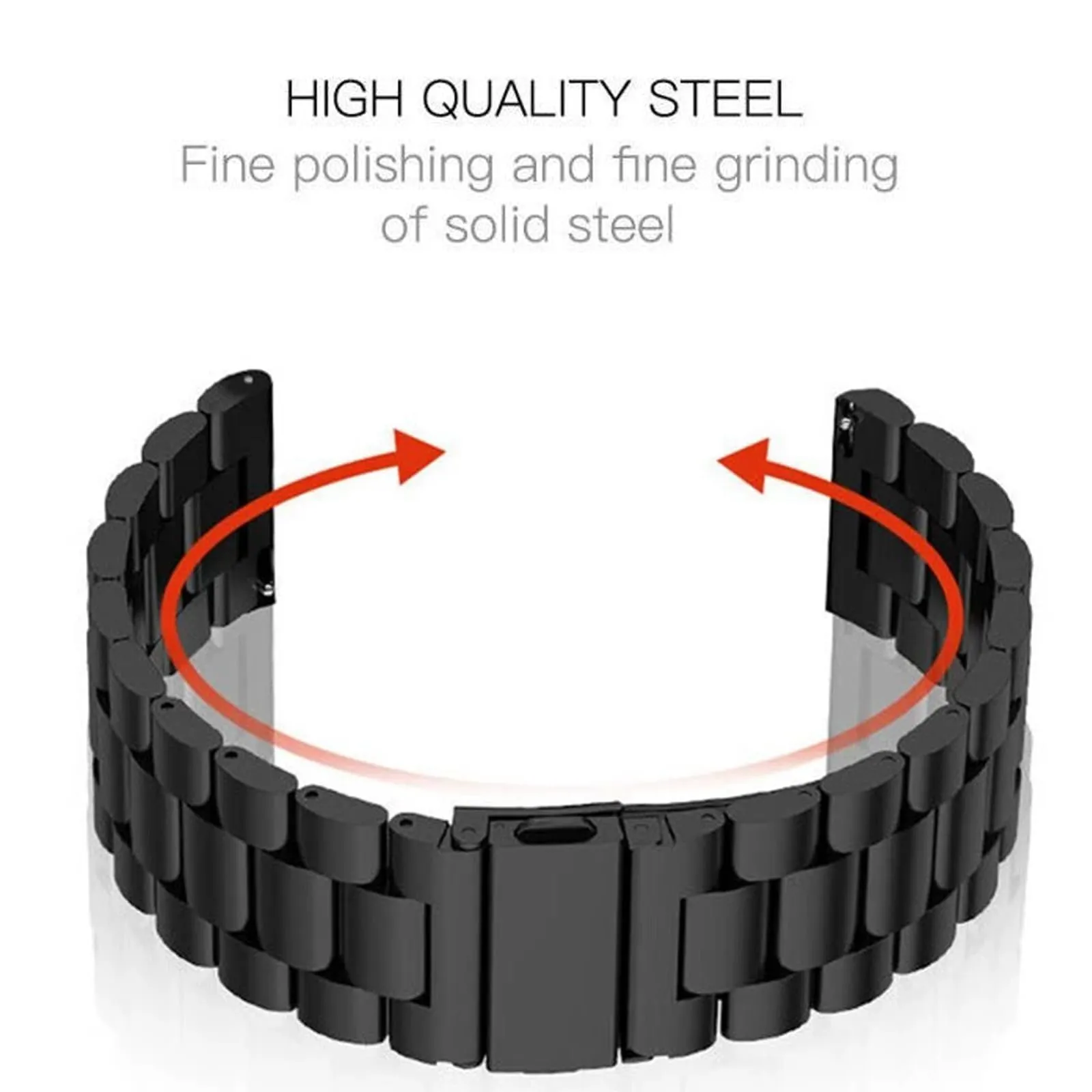 Nizonlaie Cinturini per Orologio Cinturino in Acciaio Inossidabile 14mm 16mm 18mm 20mm 22mm 24mm Cinturino Orologio in Metallo Bracciale Cinturini di Ricambio per Smartwatch per Uomo e Donna - immagine 7