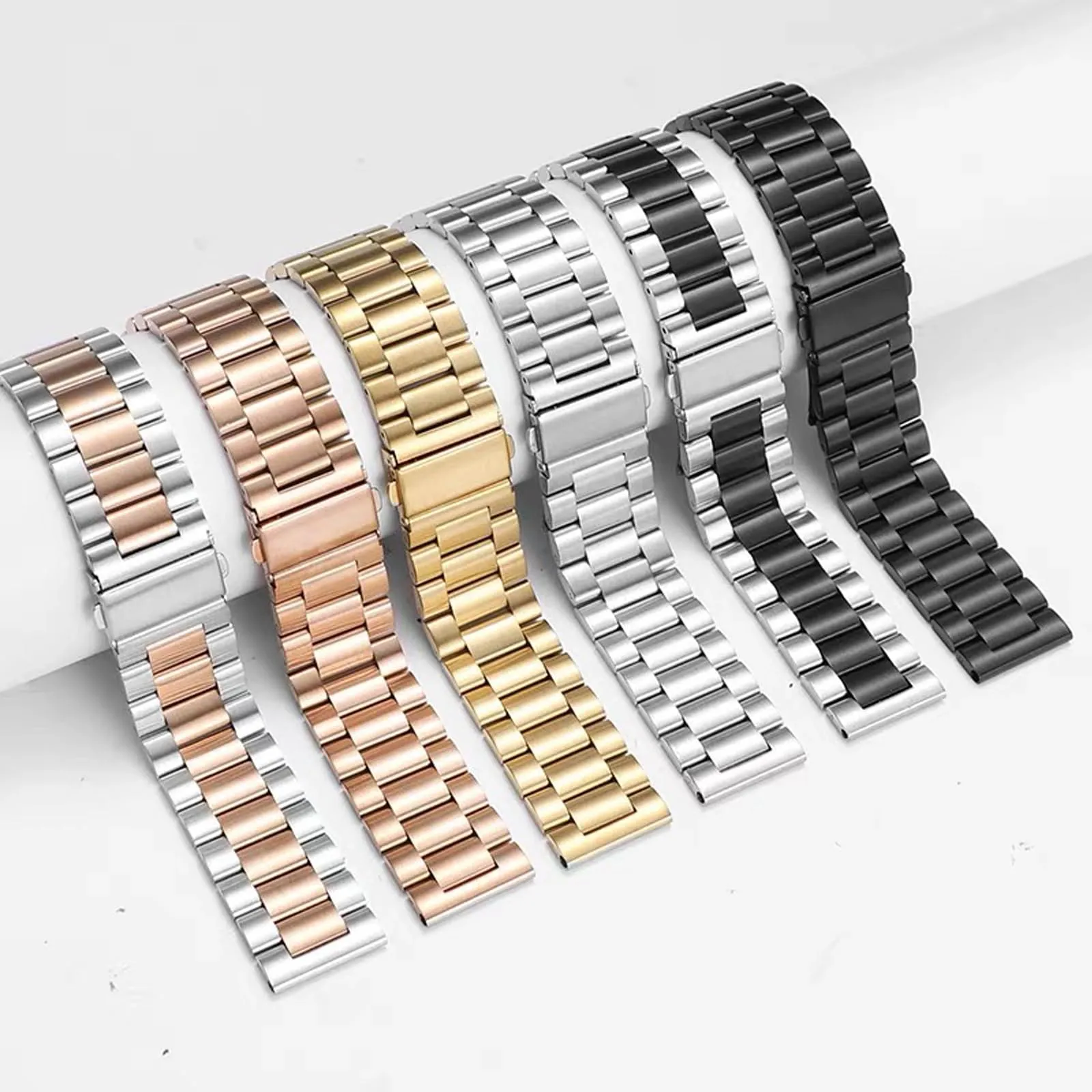 Nizonlaie Cinturini per Orologio Cinturino in Acciaio Inossidabile 14mm 16mm 18mm 20mm 22mm 24mm Cinturino Orologio in Metallo Bracciale Cinturini di Ricambio per Smartwatch per Uomo e Donna - immagine 3