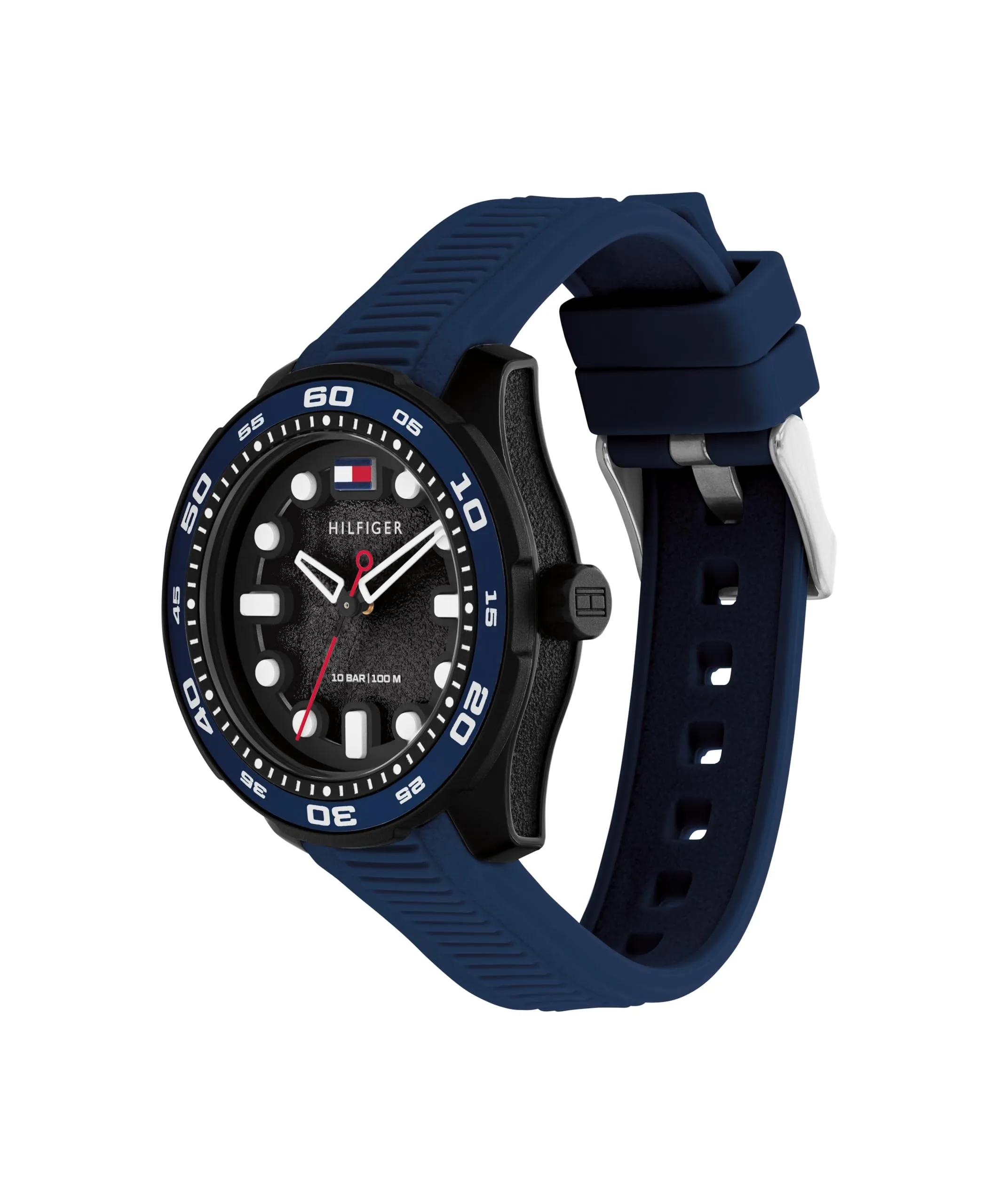 Orologio analogico al quarzo Tommy Hilfiger da ragazzo con cinturino in silicone blu - immagine 2