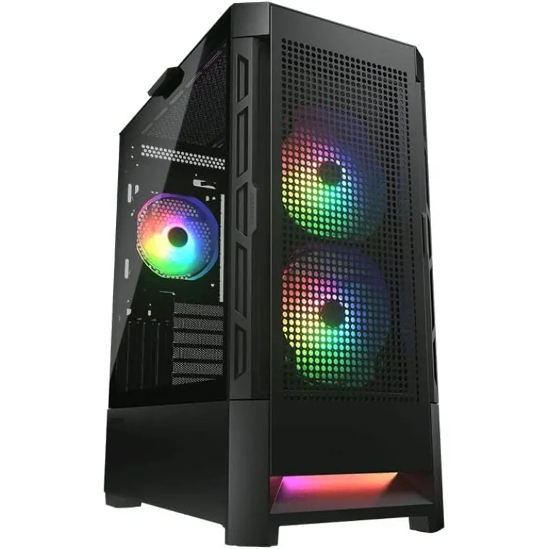 Cougar AirFace RGB Mid Tower in vetro temperato USB 3.0 Nero - immagine 1
