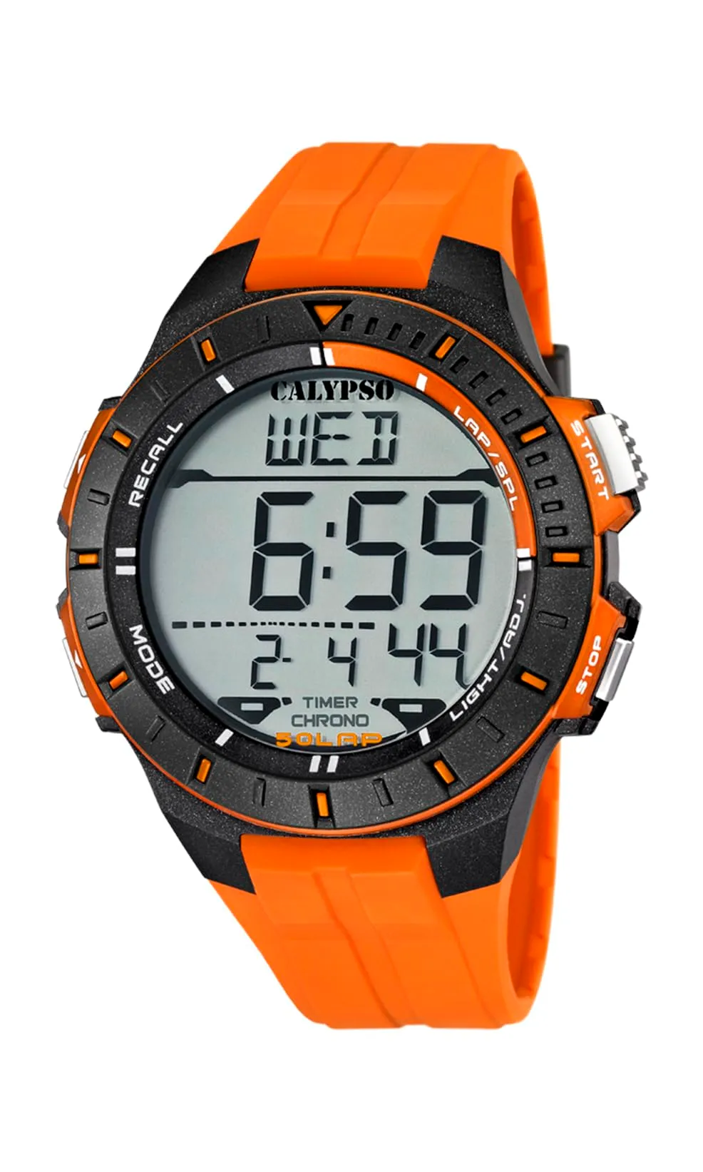 Calypso Orologio Digitale Uomo in Gomma Arancione Orologio Sportivo Uomo - immagine 1