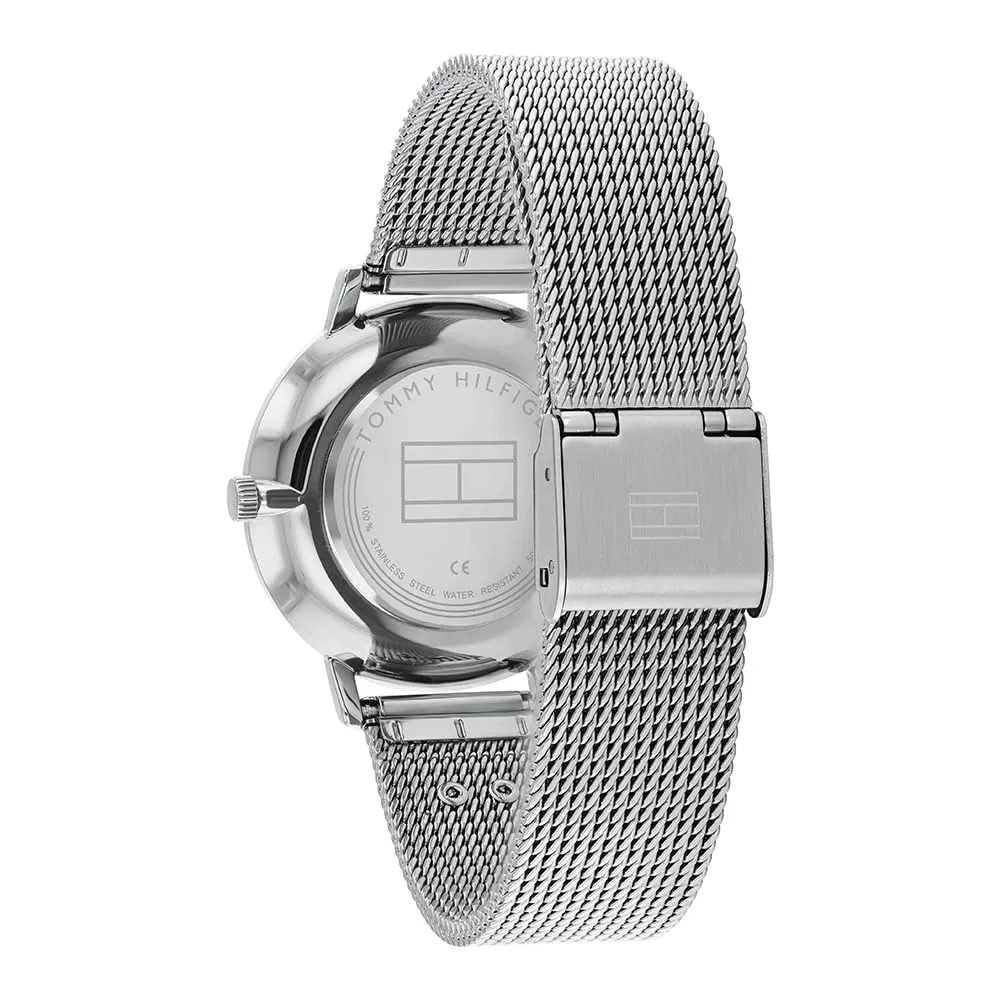 Tommy Hilfiger Orologio Analogico al Quarzo da Donna con Cinturino in Maglia Metallica in Acciaio Inossidabile Argentato - 1782288 - immagine 3