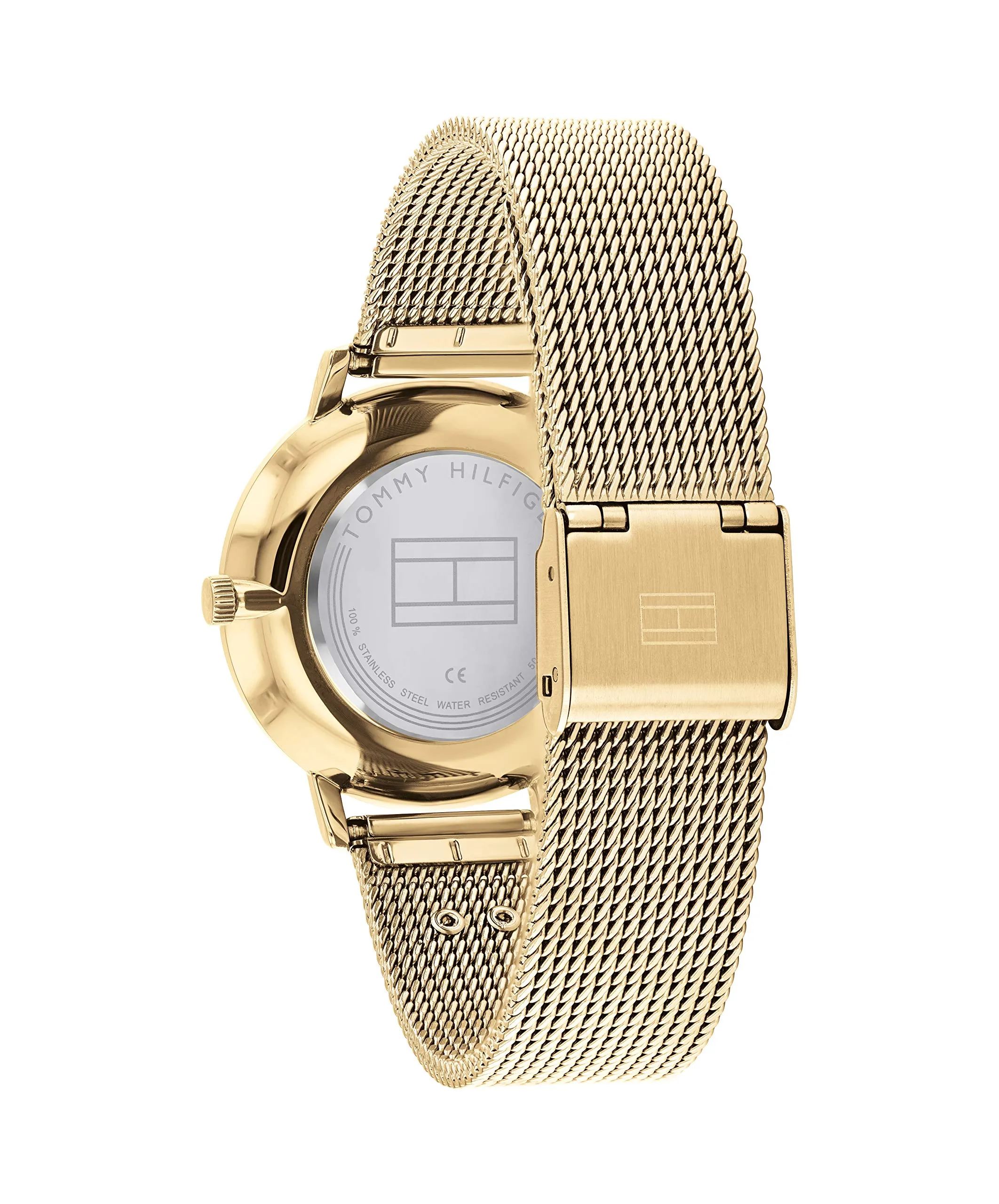 Tommy Hilfiger Orologio Analogico al Quarzo da Donna con Cinturino in Maglia Metallica in Acciaio Inossidabile di Colore Dorato - 1782286 - immagine 3