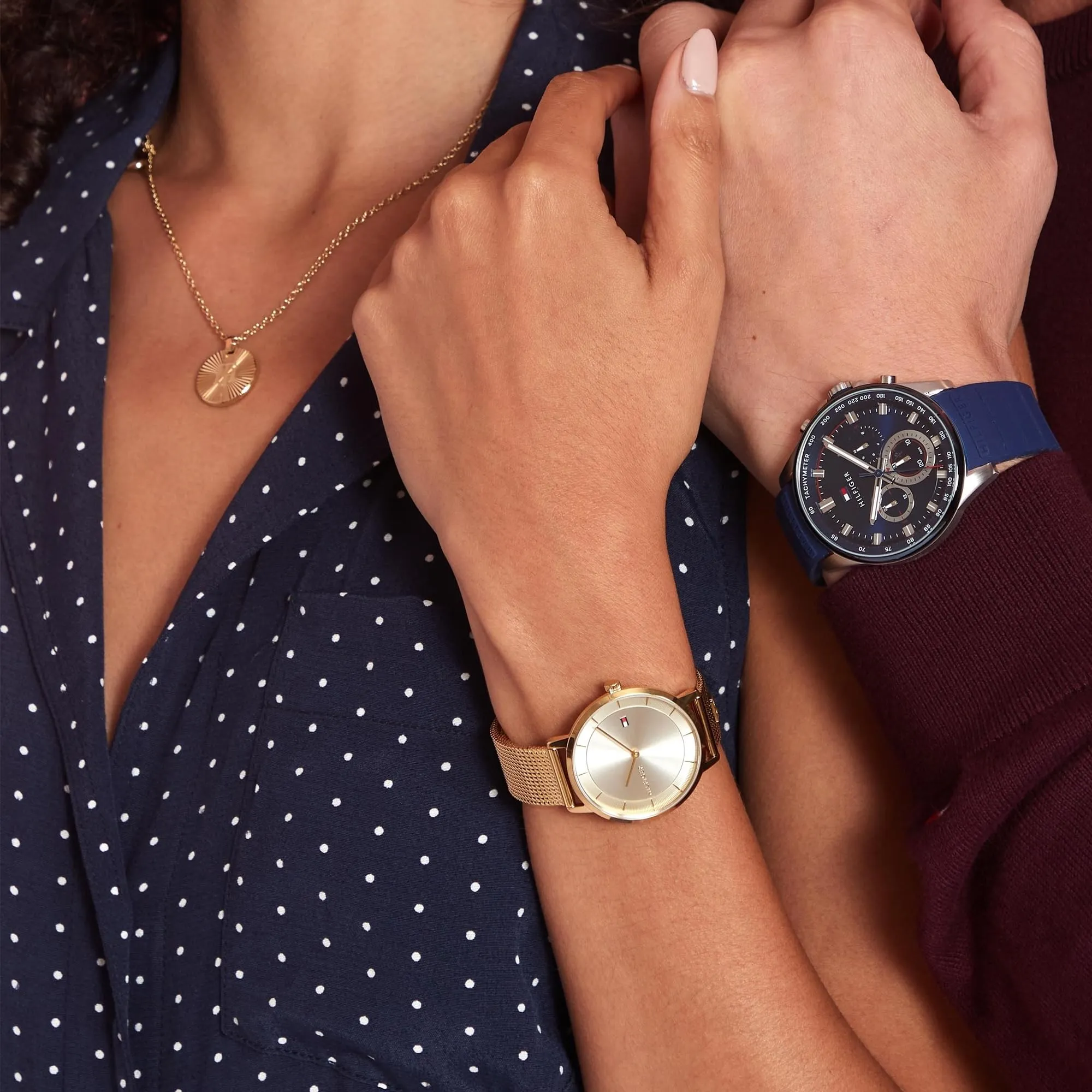 Tommy Hilfiger Orologio Analogico al Quarzo da Donna con Cinturino in Maglia Metallica in Acciaio Inossidabile di Colore Dorato - 1782286 - immagine 4