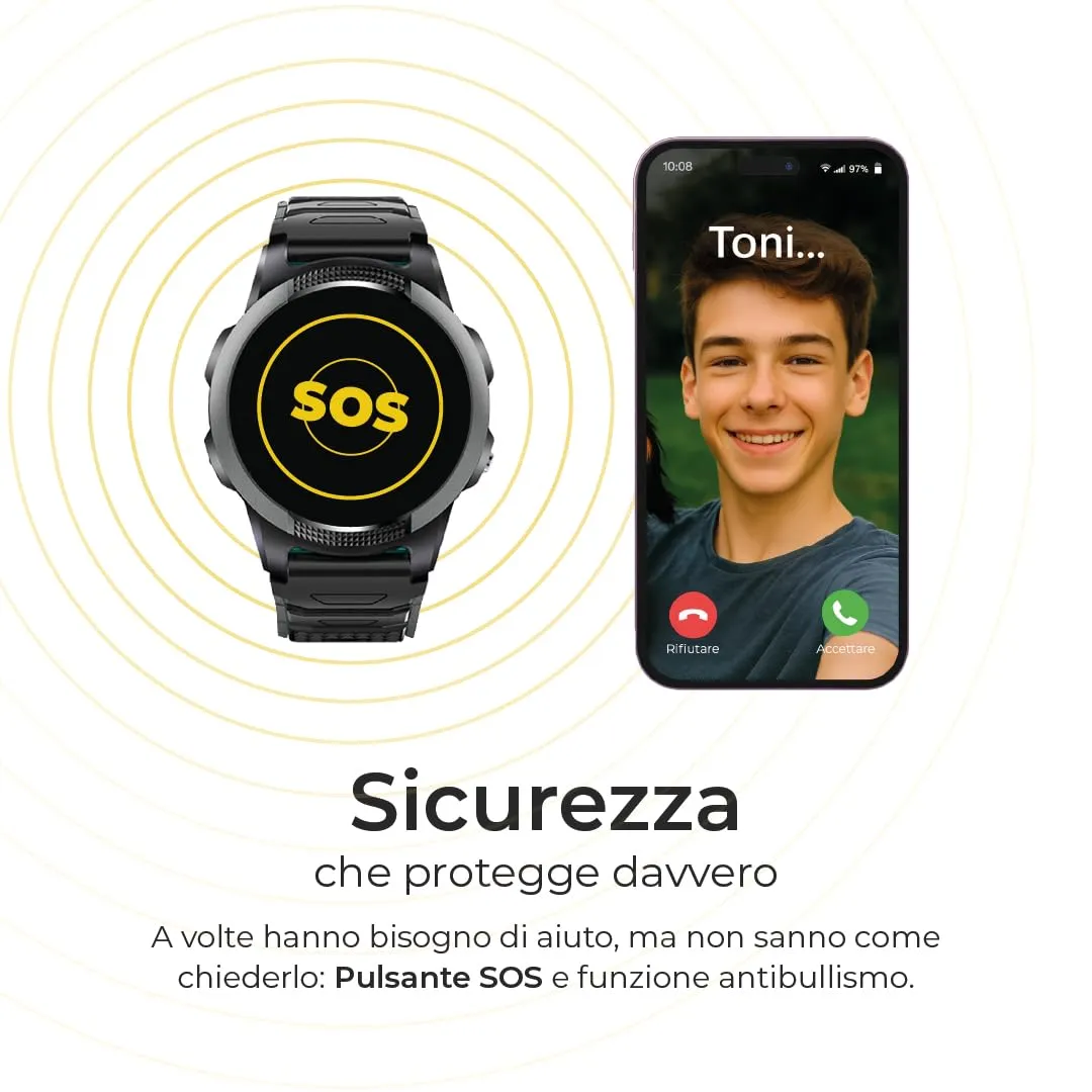 SaveFamily Slim 4G | Smartwatch per Bambini con Localizzatore GPS - immagine 3
