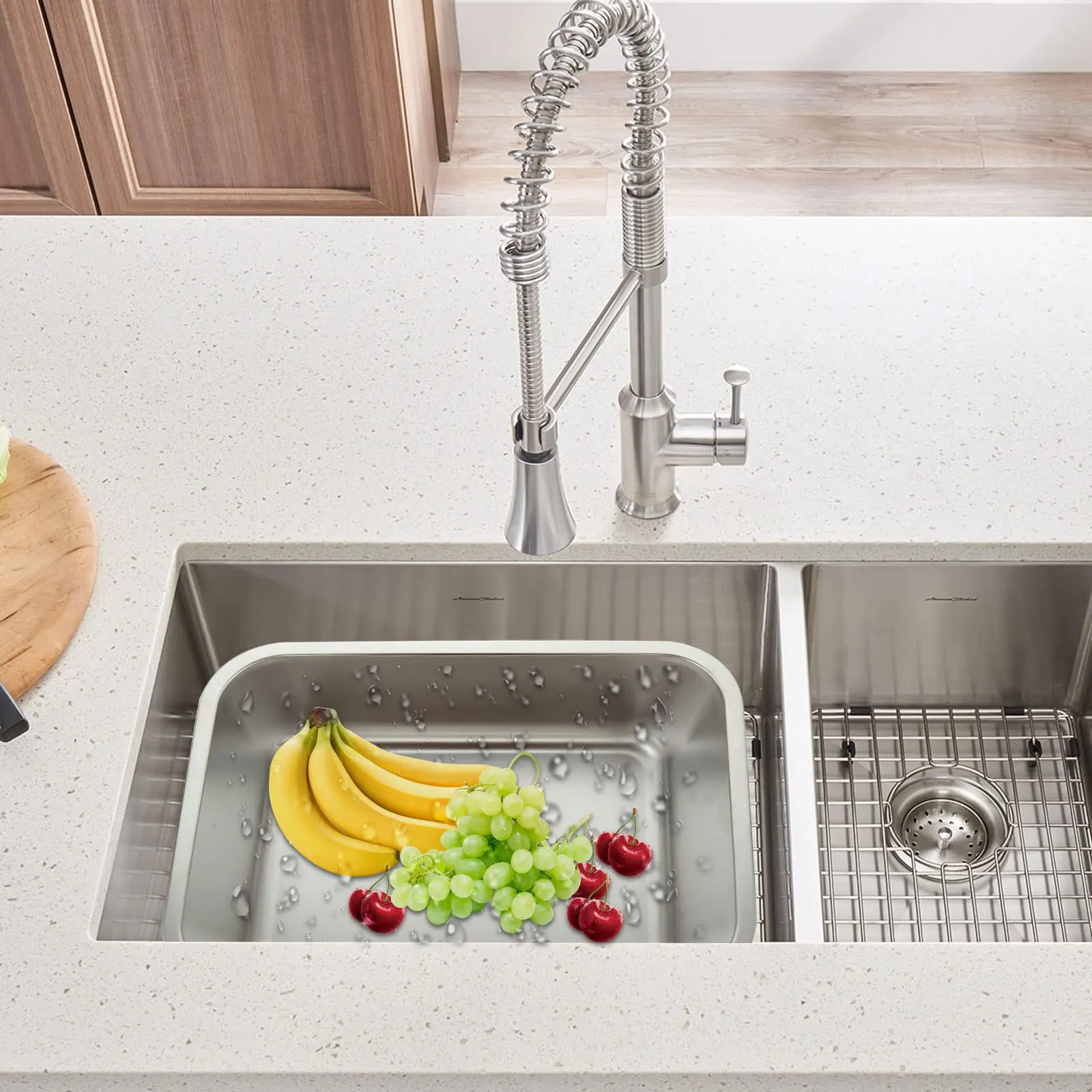 ASelected Vasca da bagno, in acciaio inox 304, grande rettangolare da 10 litri, vasca, ciotola per miscelazione, senza plastica, 33 x 24 x 15 cm - immagine 5