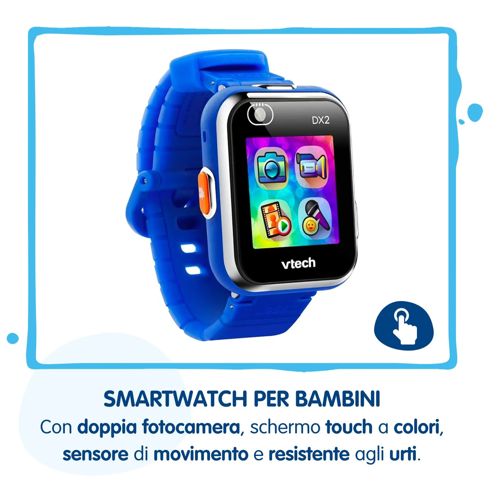 VTech Kidizoom Smartwatch DX2 Blu Bambini Touch a Colori 5-13 Anni - immagine 2