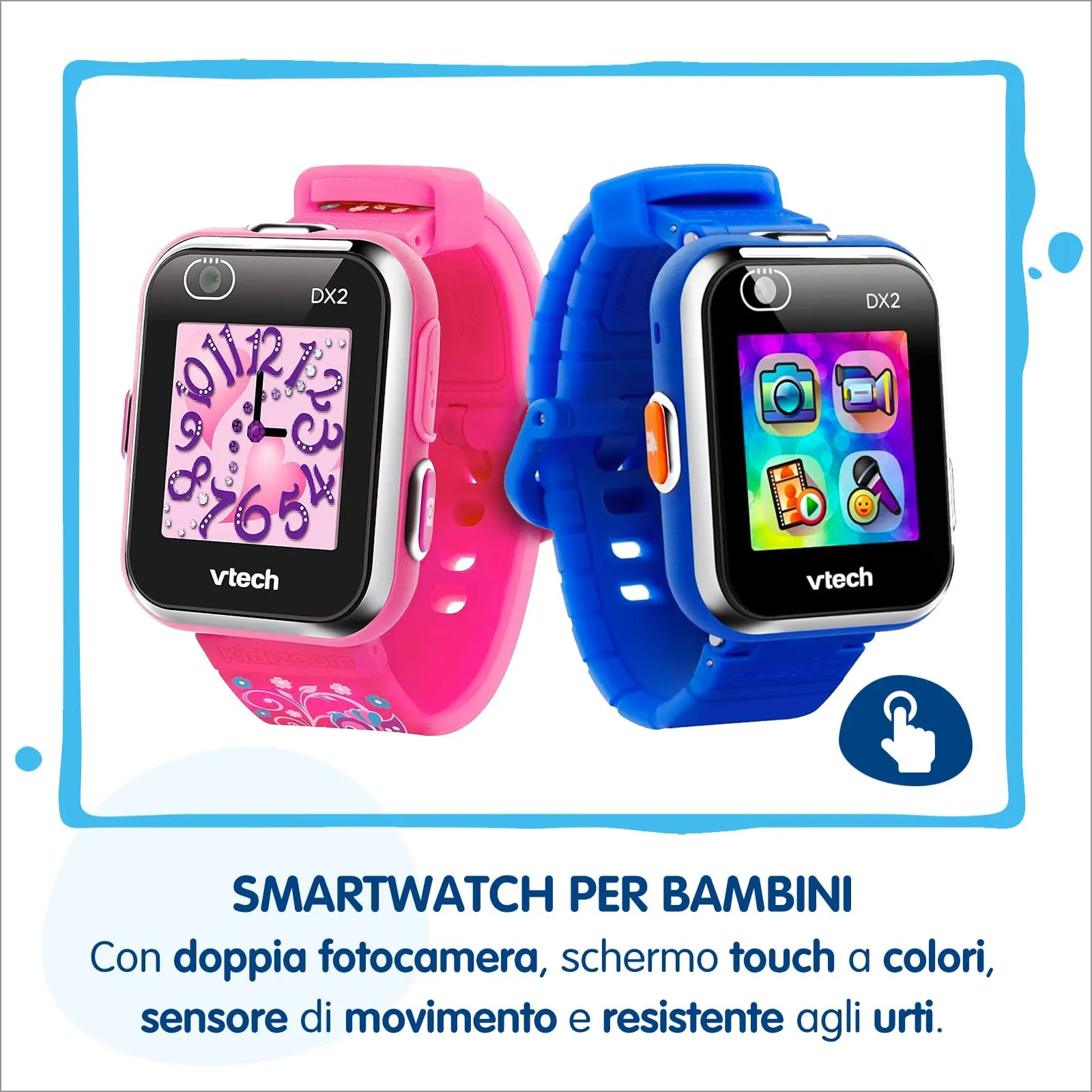 VTech Kidizoom Smartwatch DX2 Rosa Bambini Touch a Colori 5-13 Anni - immagine 2