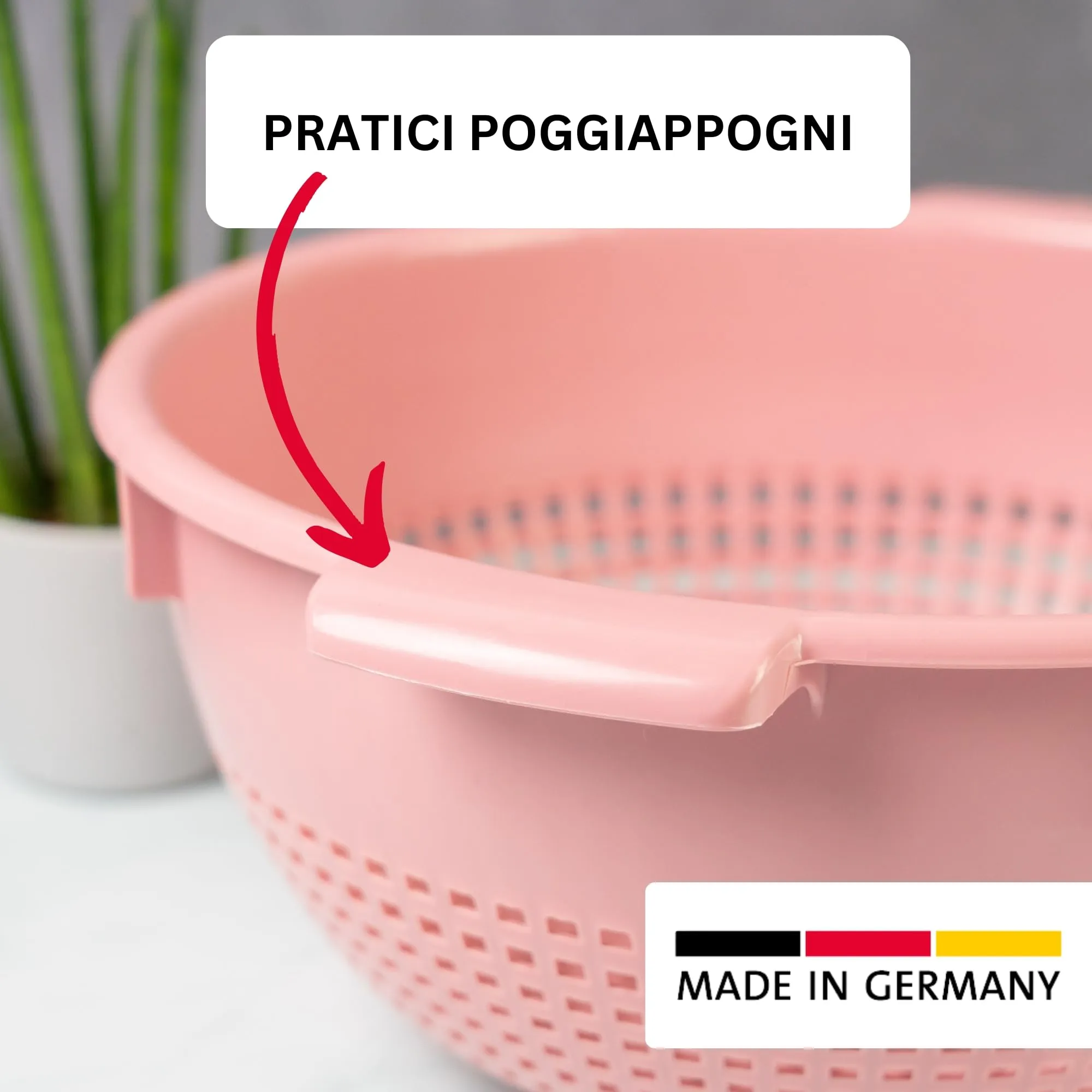 Westmark Scolapasta/colino – per pentole Ø 24 cm, 2 prese, 4 appoggi - immagine 3