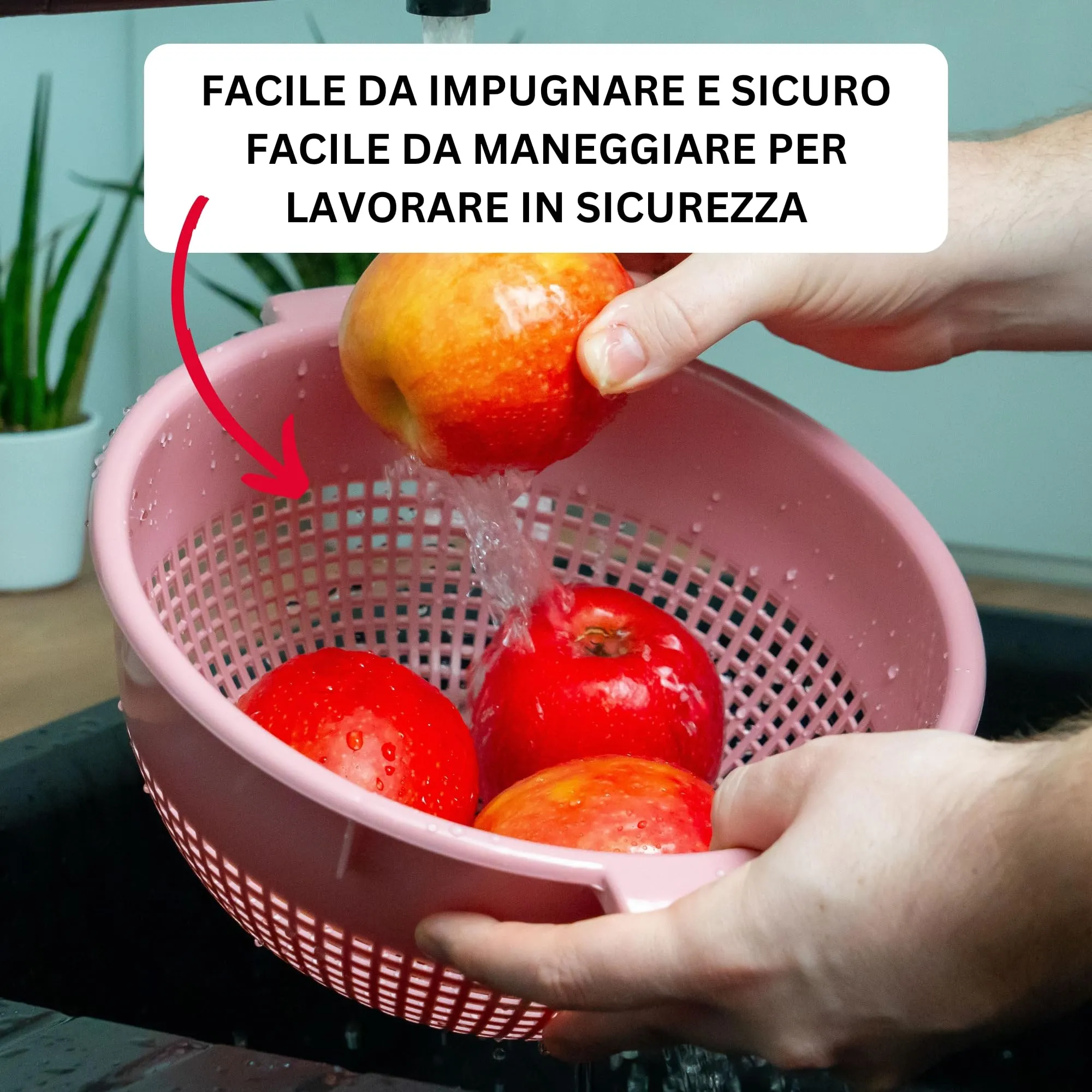 Westmark Scolapasta/colino – per pentole Ø 24 cm, 2 prese, 4 appoggi - immagine 4