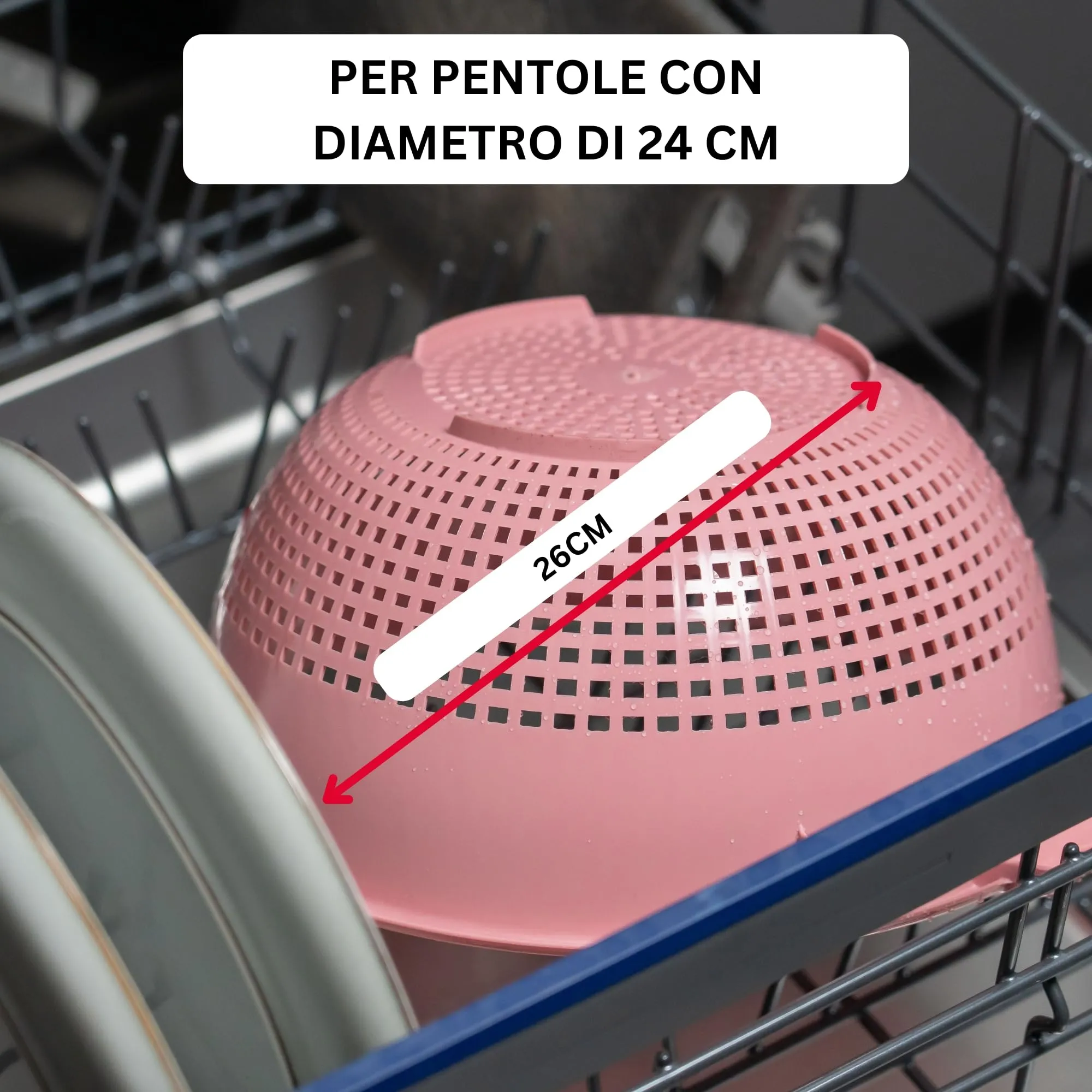 Westmark Scolapasta/colino – per pentole Ø 24 cm, 2 prese, 4 appoggi - immagine 5