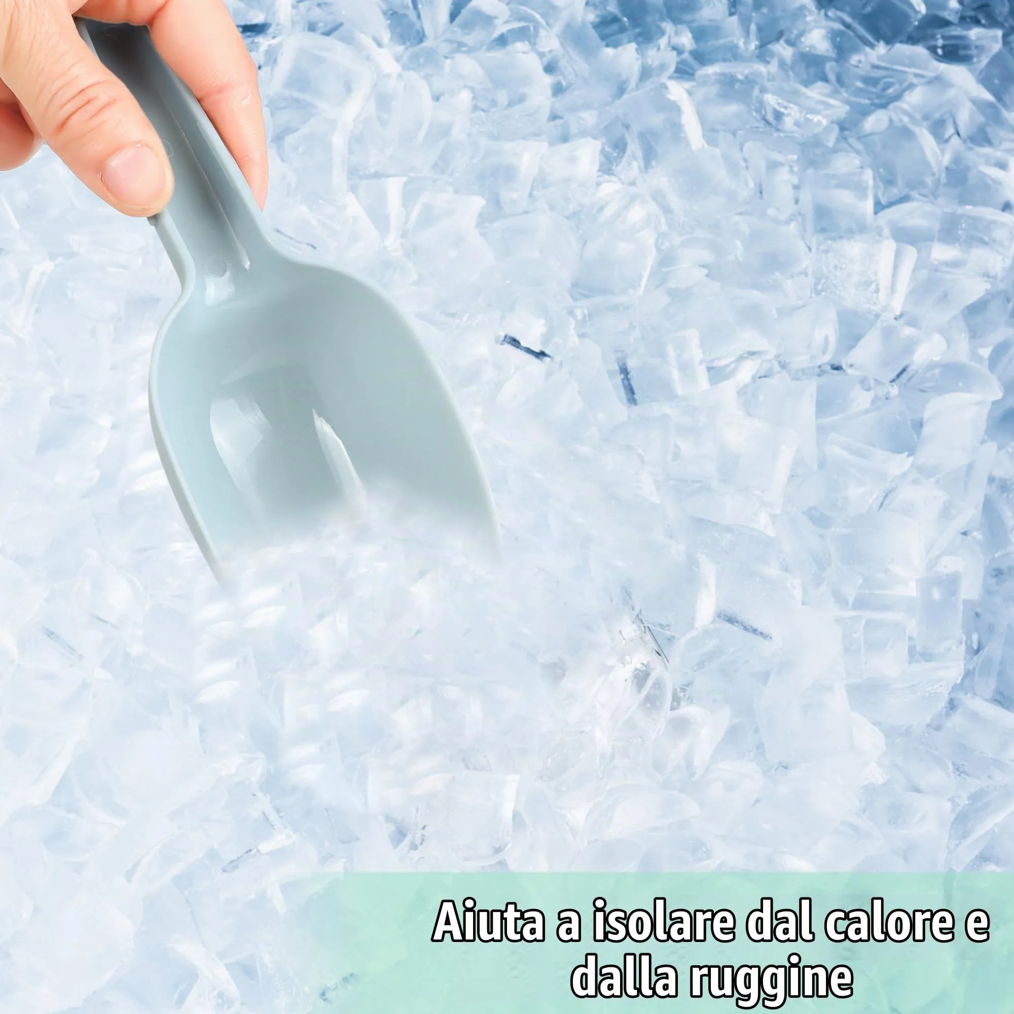 Set di 4 Ghiaccio Paletta Cucina Plastica, Paletta Cibo Cucchiaini Multiuso - immagine 6