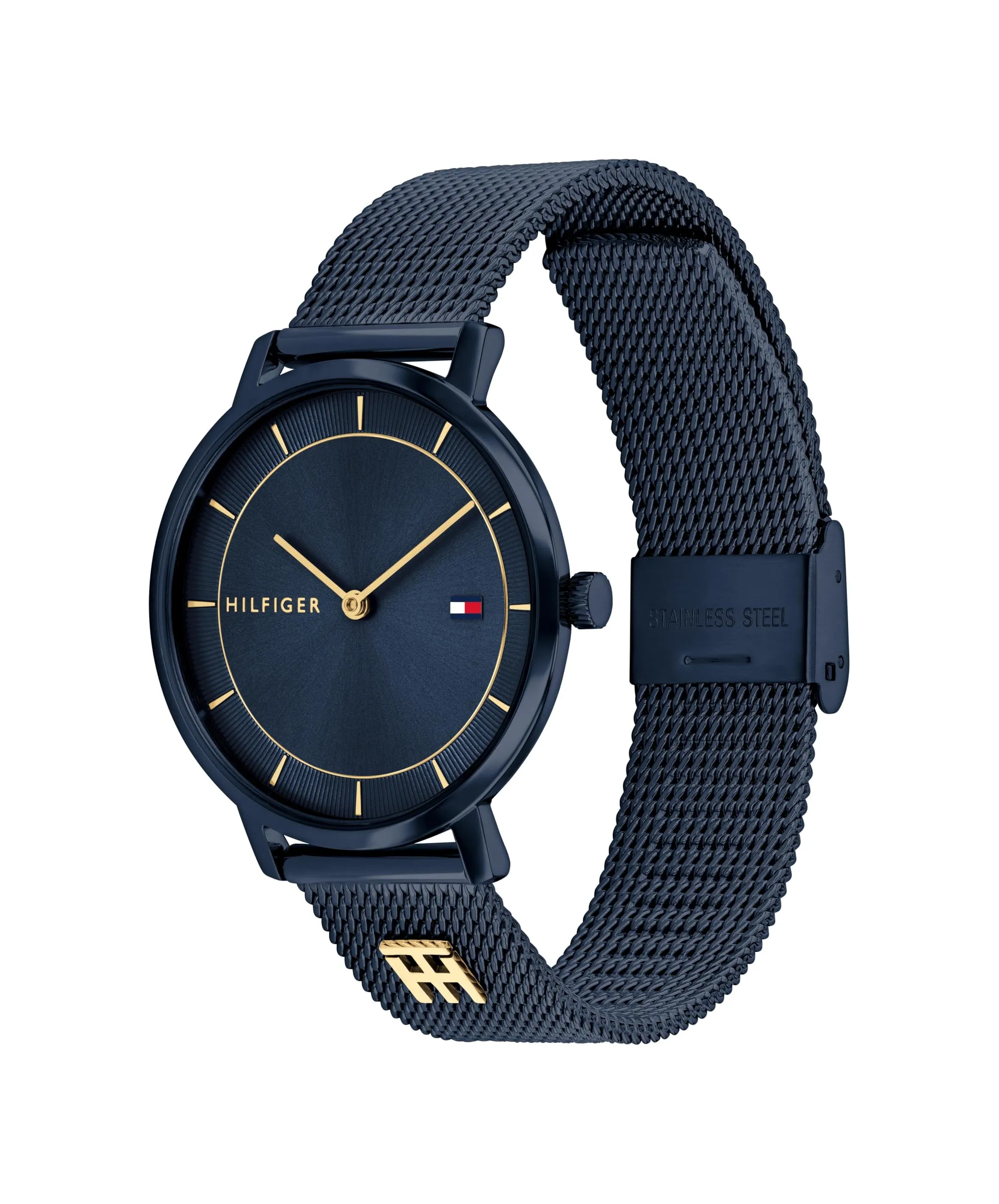 Tommy Hilfiger Orologio Con Movimento Al Quarzo A Due Lancette da Donna con Cinturino in Maglia Metallica in Acciaio Inossidabile Blu Navy - 1782740 - immagine 2