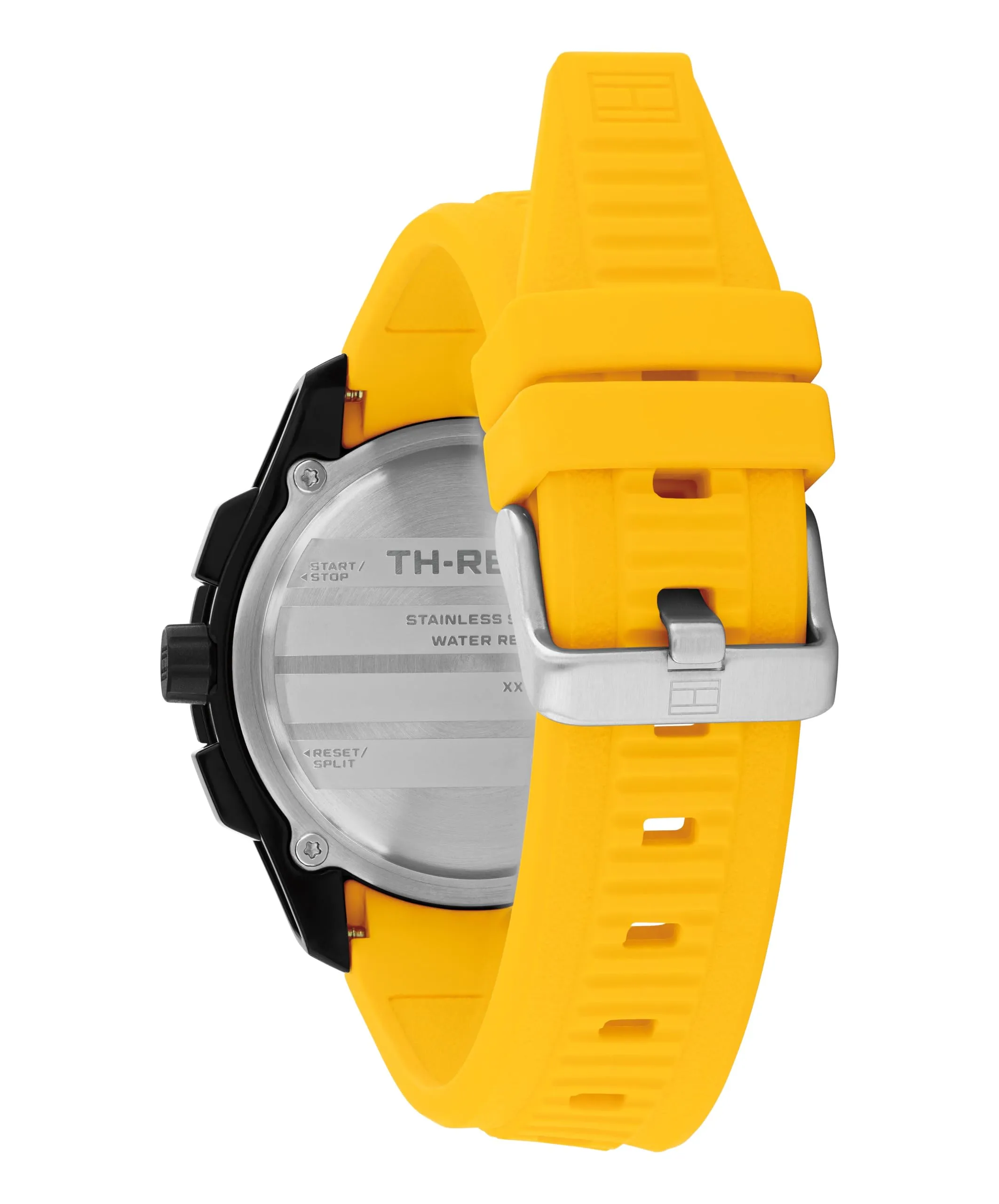 Tommy Hilfiger Orologio Cronografo al Quarzo con Calendario da Uomo con Cinturino in Silicone Giallo - 1792235, Yellow - immagine 3