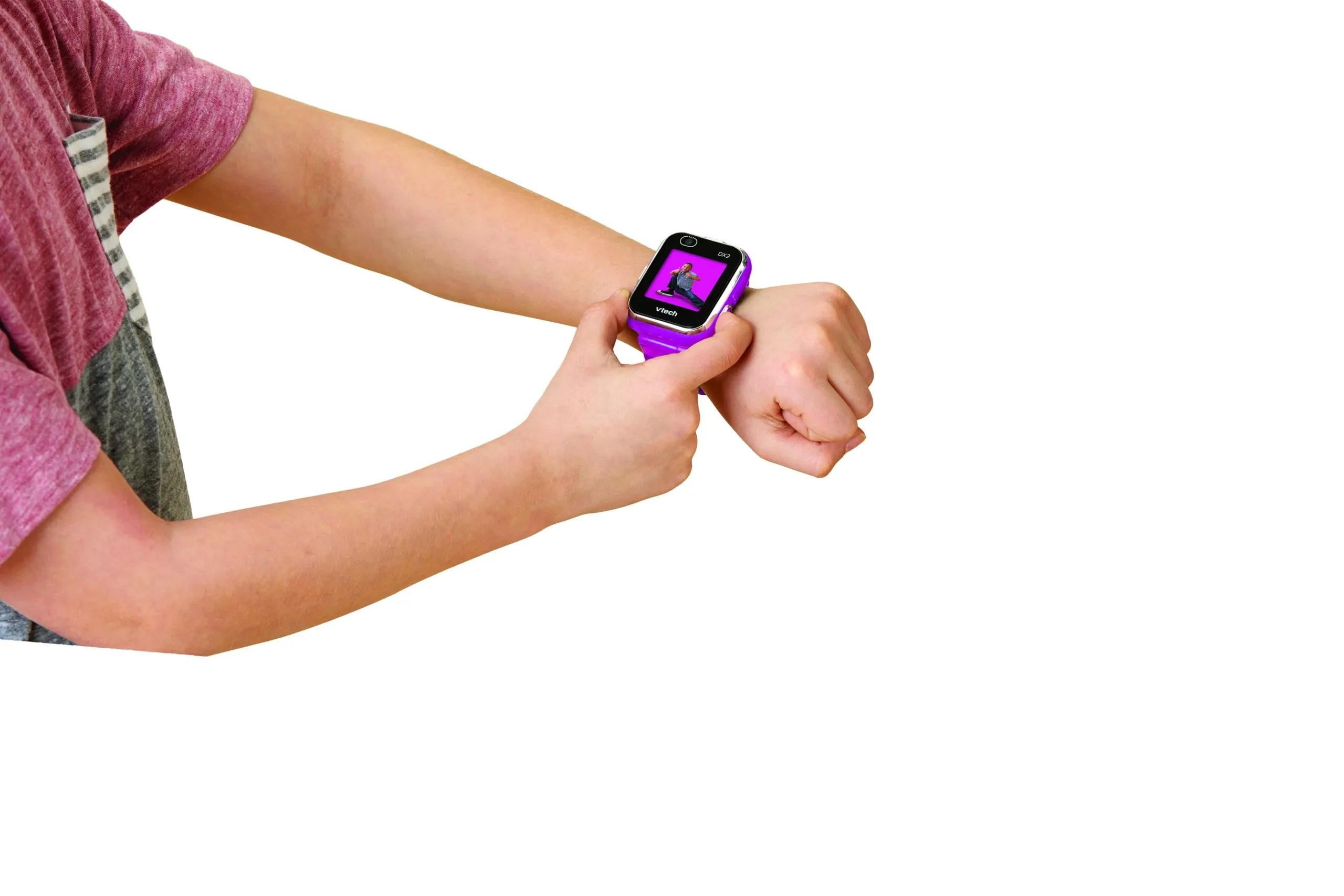 VTech Kidizoom Smartwatch DX2 Magenta, Orologio Interattivo per Bambini con Doppia Fotocamera, Schermo Touch Colori, Smartwatch con Sensore Movimento, Resistente agli Urti, Lingua Italiana, 3-12 Anni - immagine 2