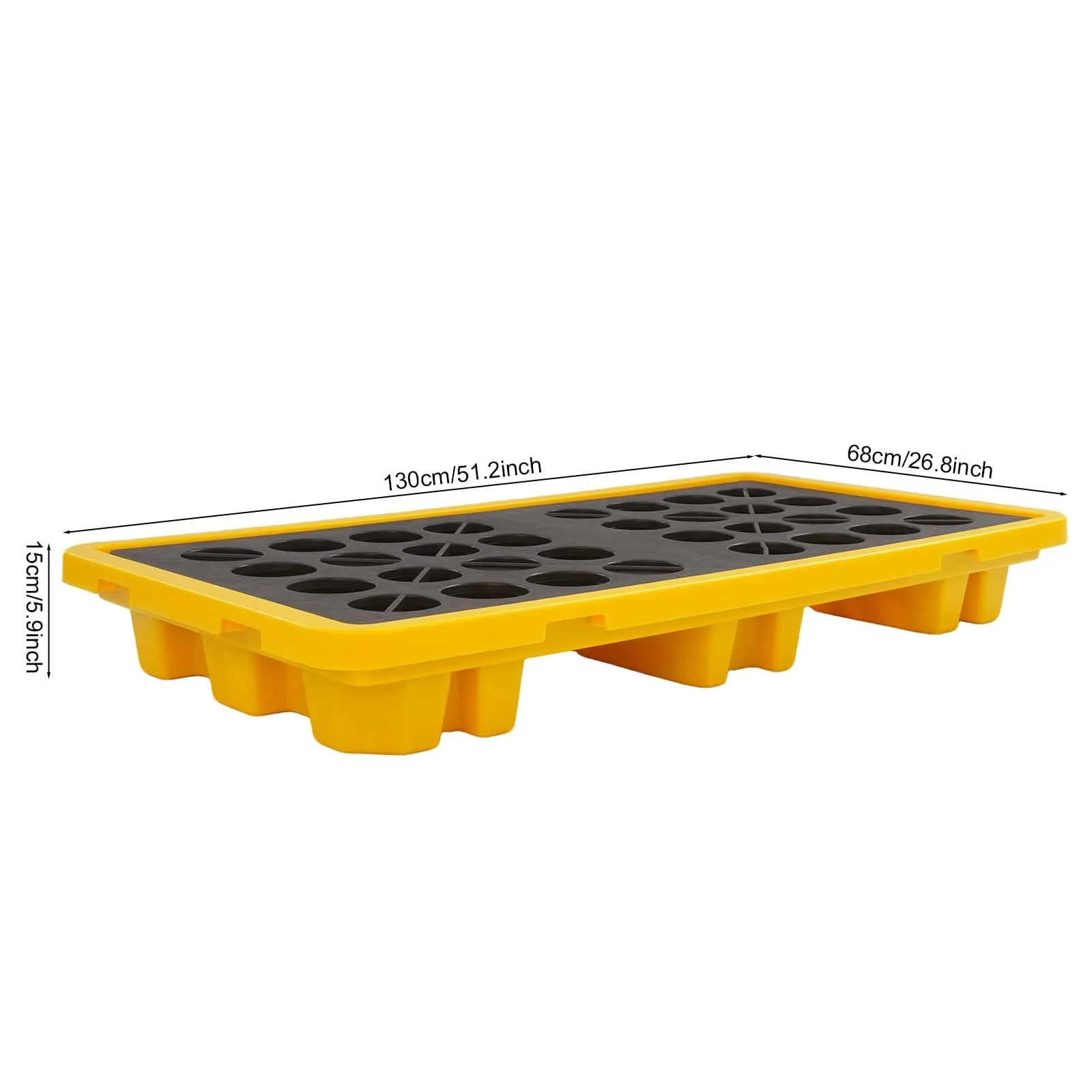 ZNLLQZN Vasca di raccolta modulare a prova di perdite, piattaforma di raccolta con capacità di stoccaggio delle perdite 80 l, per magazzini, fabbriche e impianti di produzione, 130 x 68 x 15 cm - immagine 5