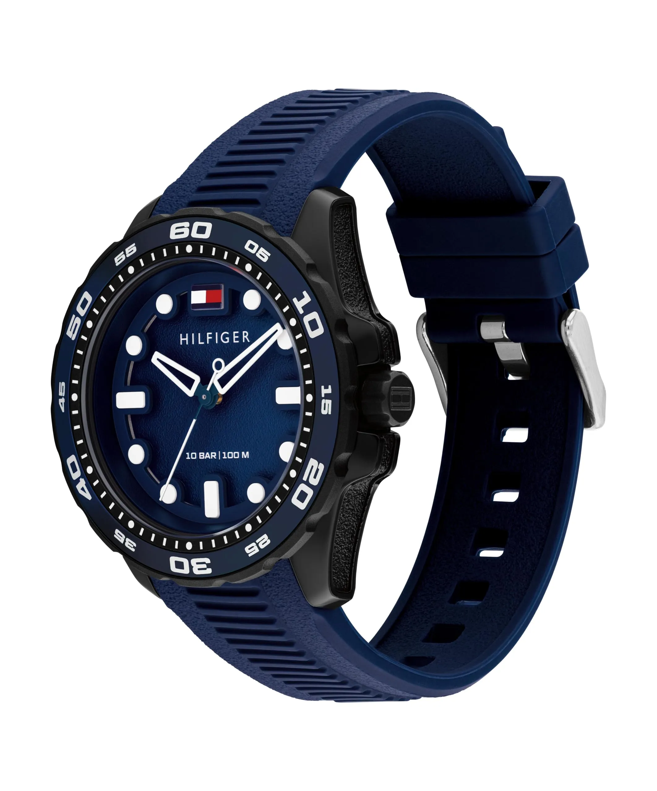Orologio analogico Tommy Hilfiger da uomo con cinturino in silicone blu - immagine 2