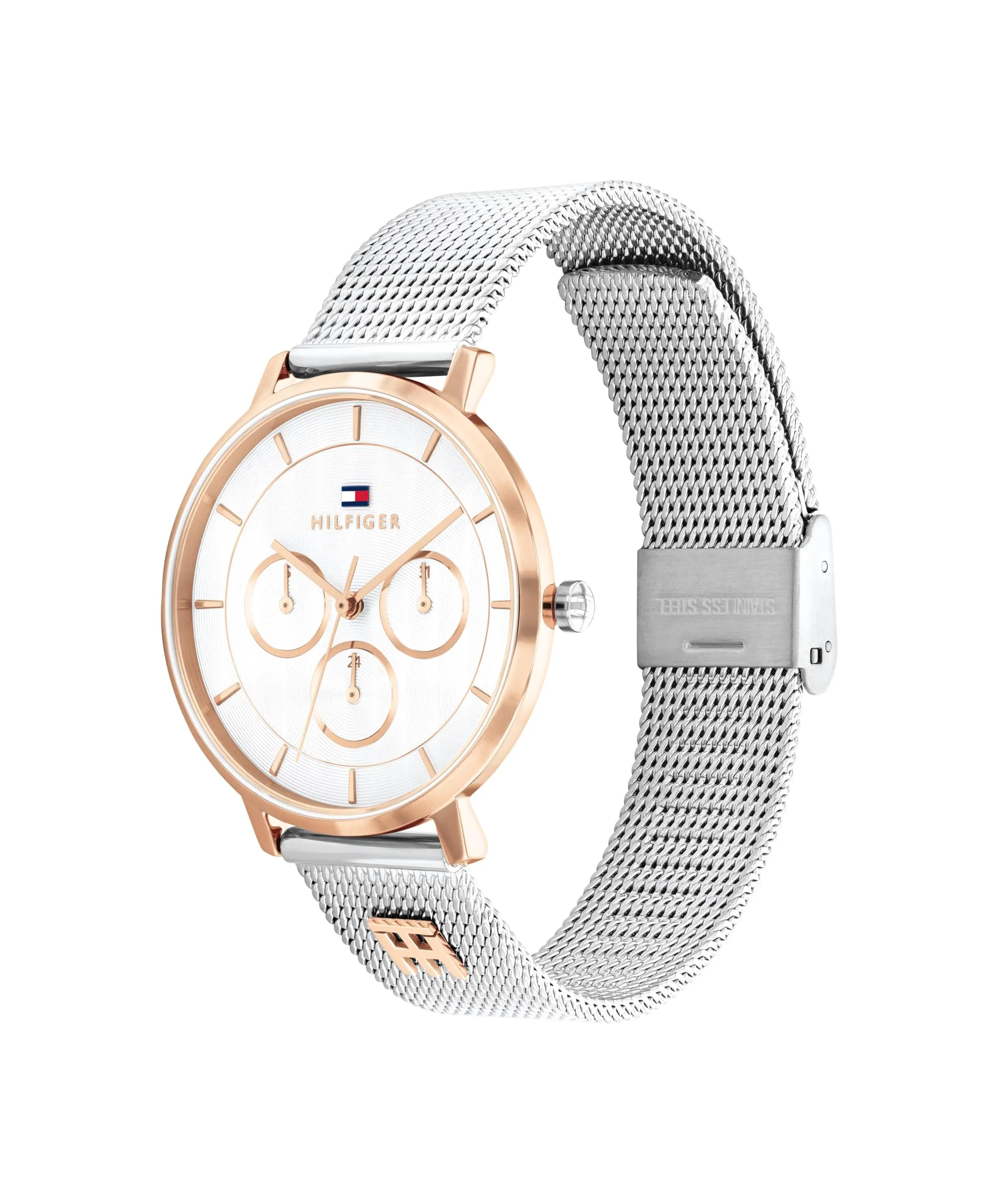 Orologio analogico Tommy Hilfiger da donna con bracciale in acciaio color oro rosa - immagine 2
