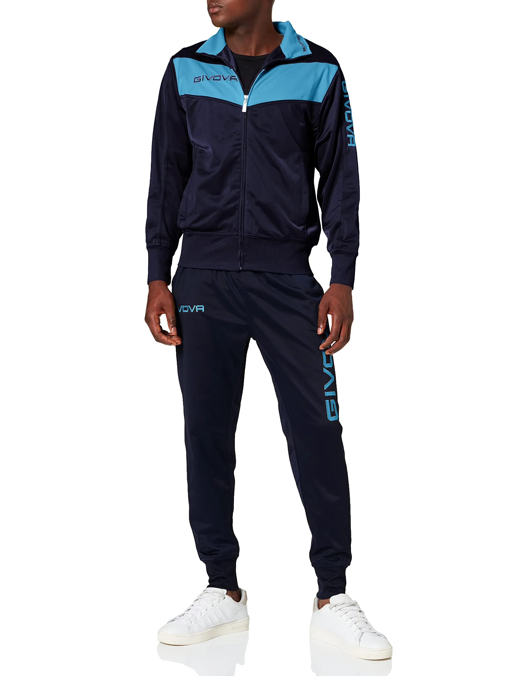 Givova TR018, Tuta Visa Unisex – Adulto, Blu/Turchese, L - immagine 1